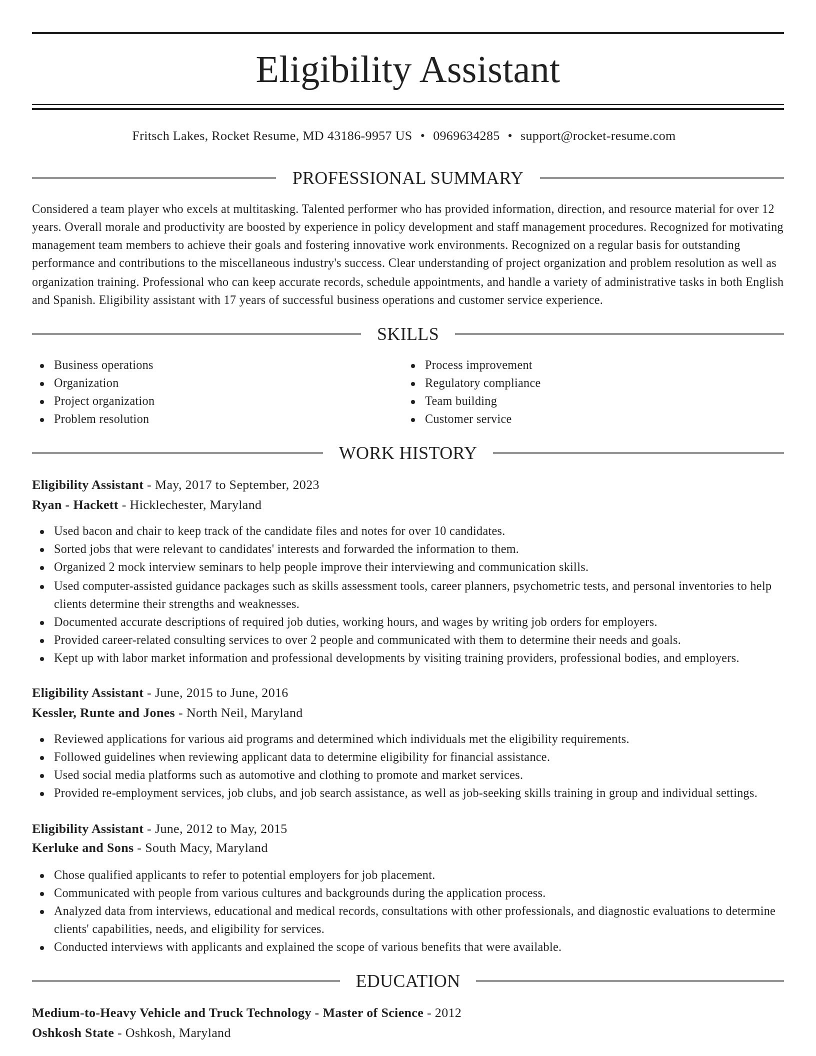 Elegant resume template