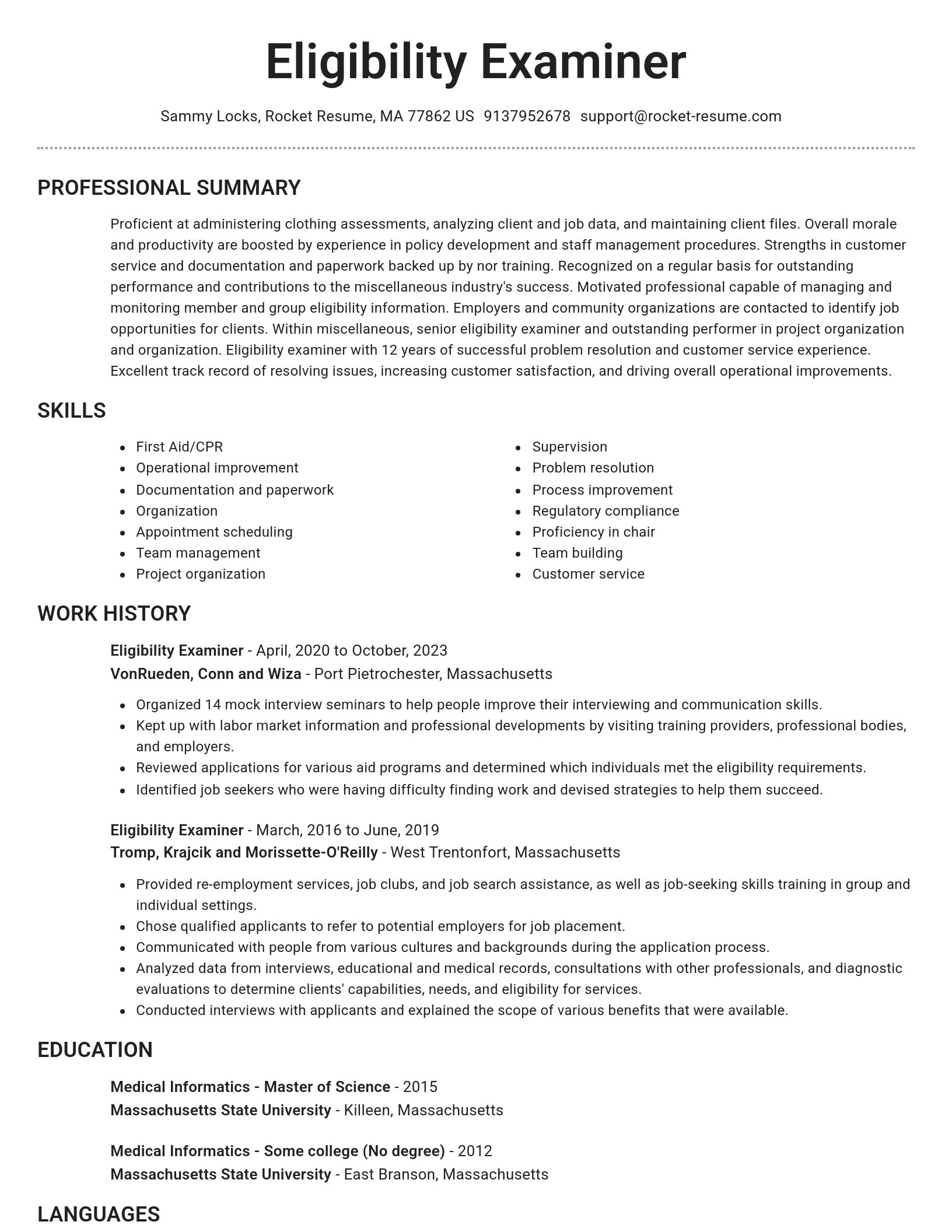 Brilliant resume template