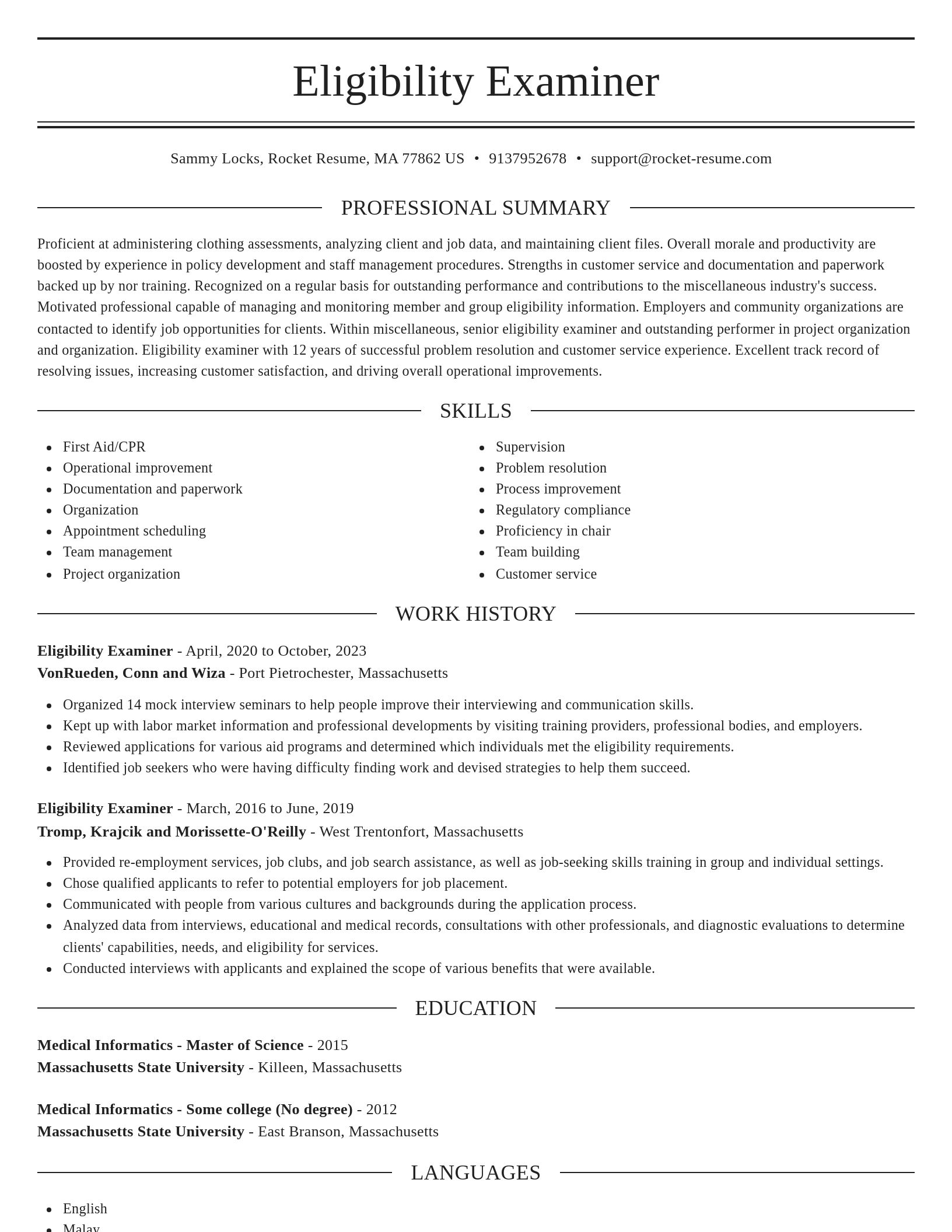 Elegant resume template
