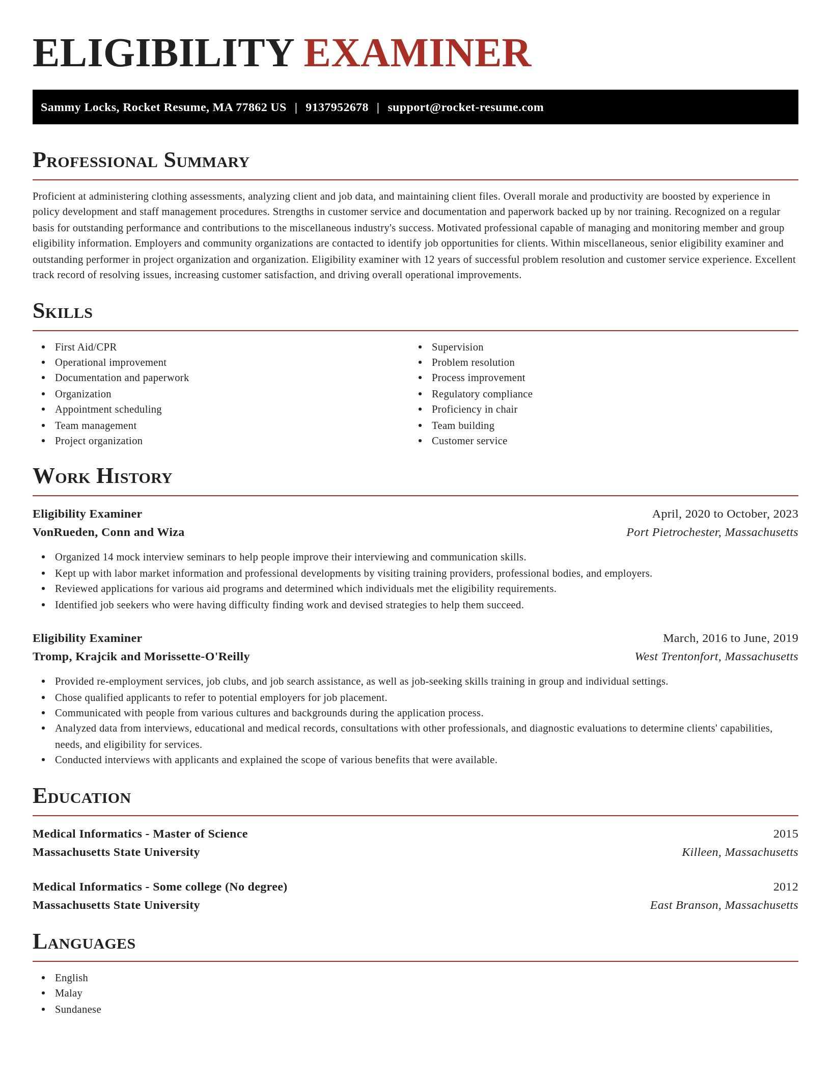 Exquisite resume template