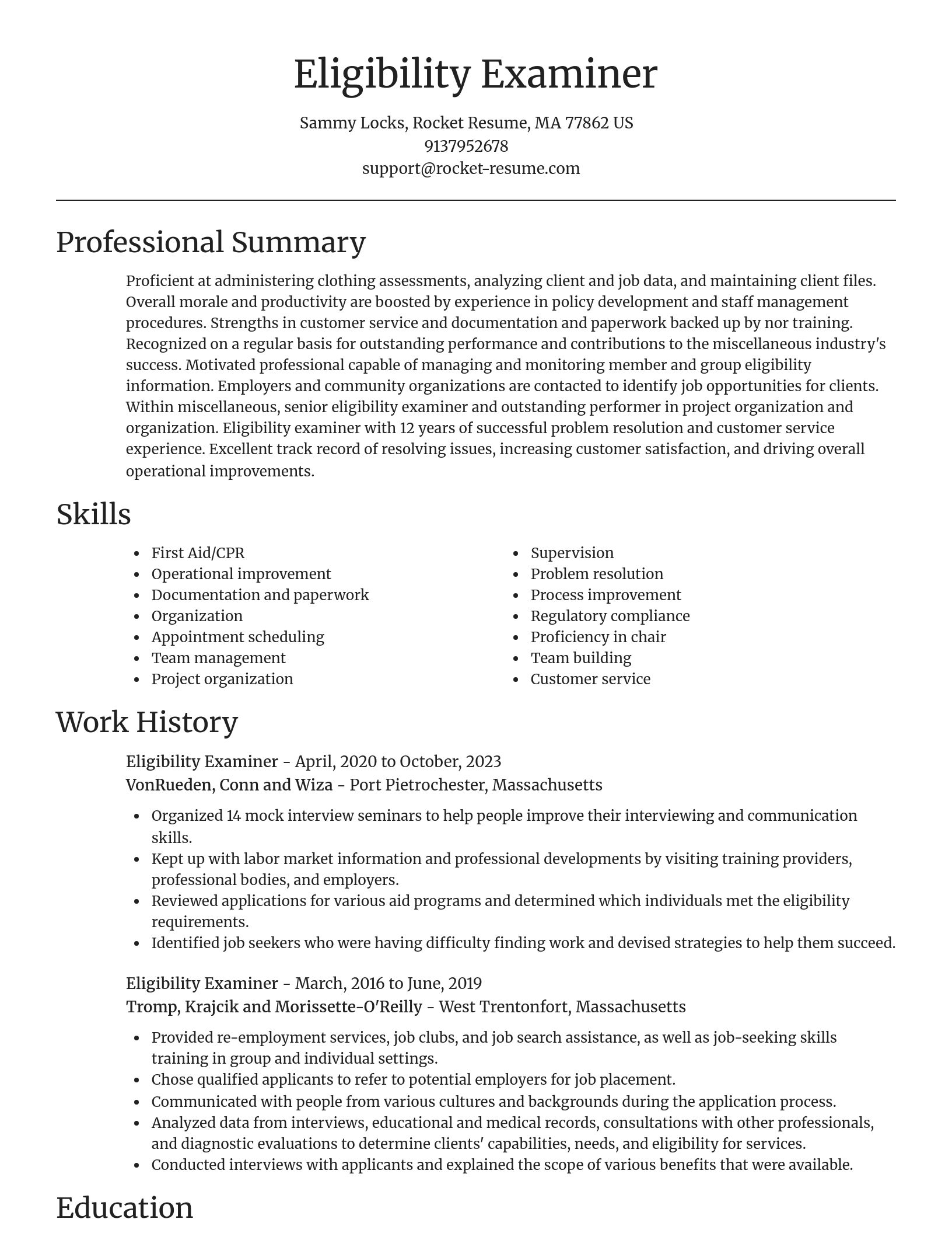 Focal Point resume template