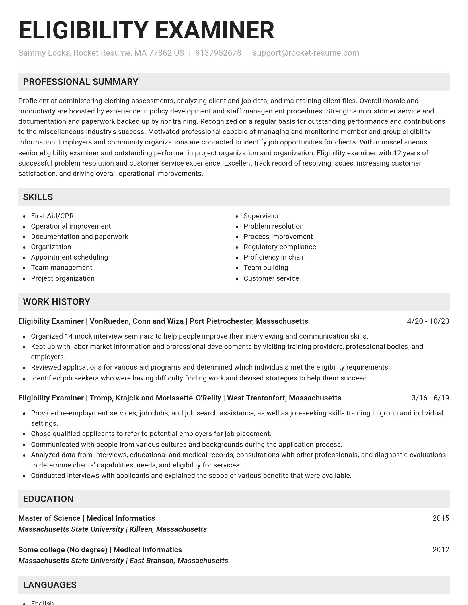 Genius resume template
