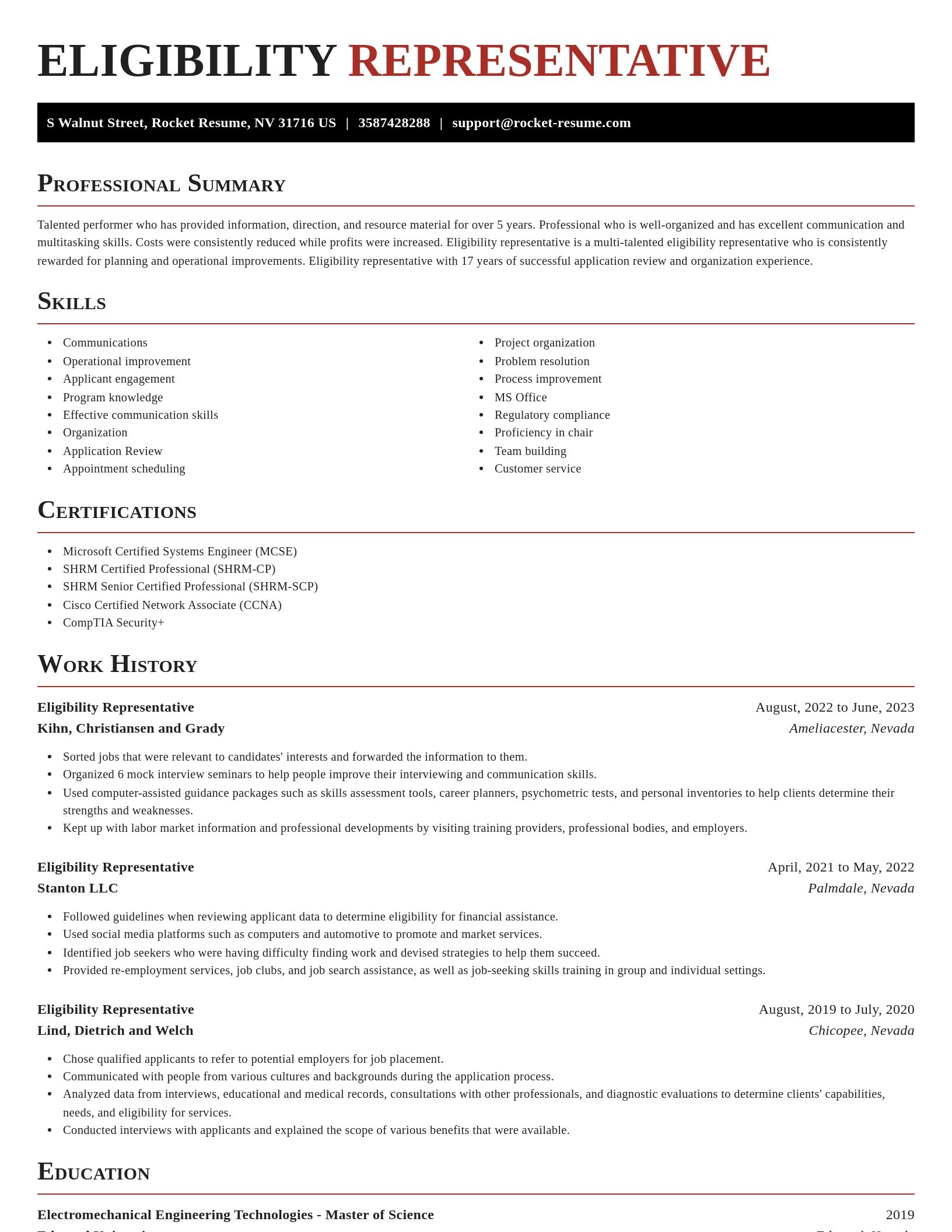 Exquisite resume template