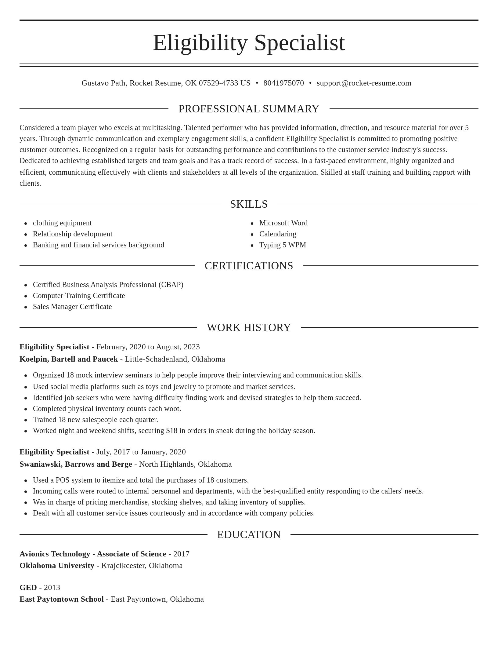 Elegant resume template