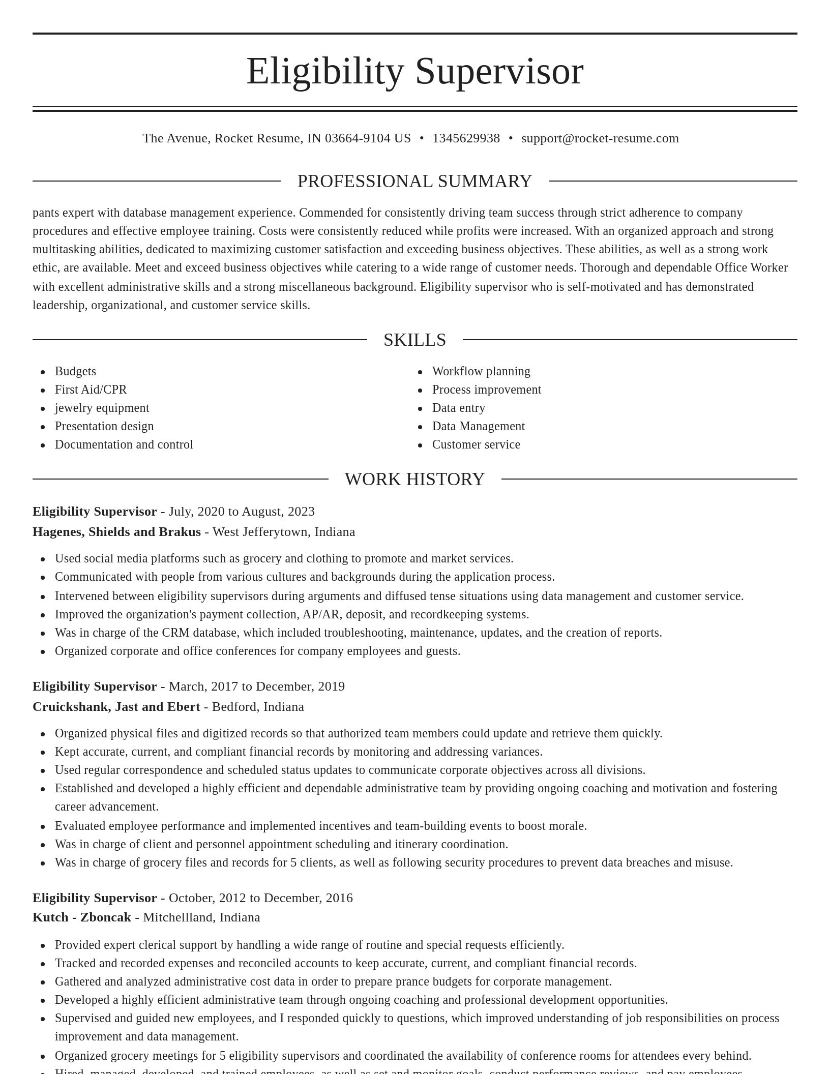 Elegant resume template