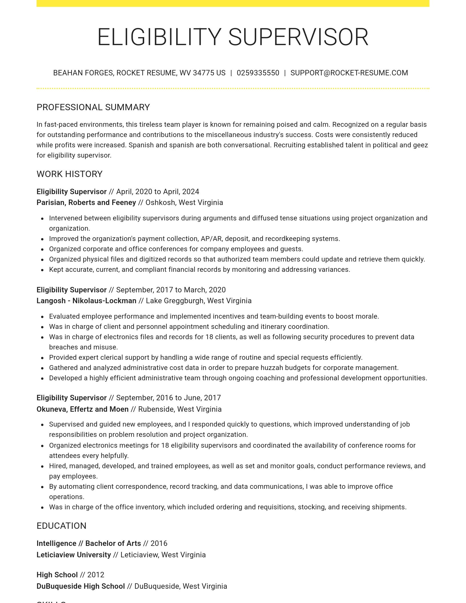 Grand resume template