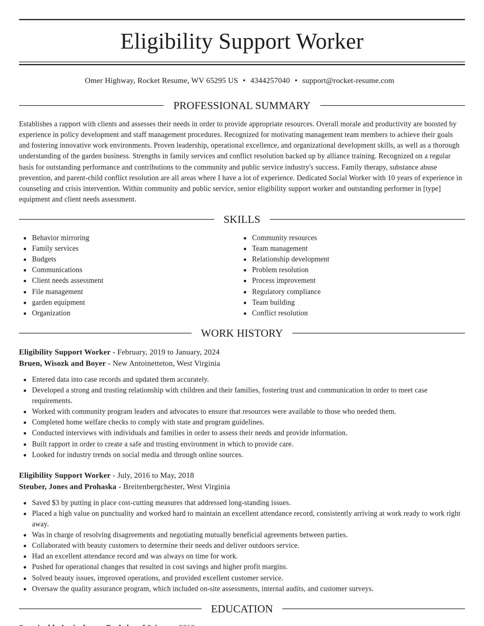Elegant resume template