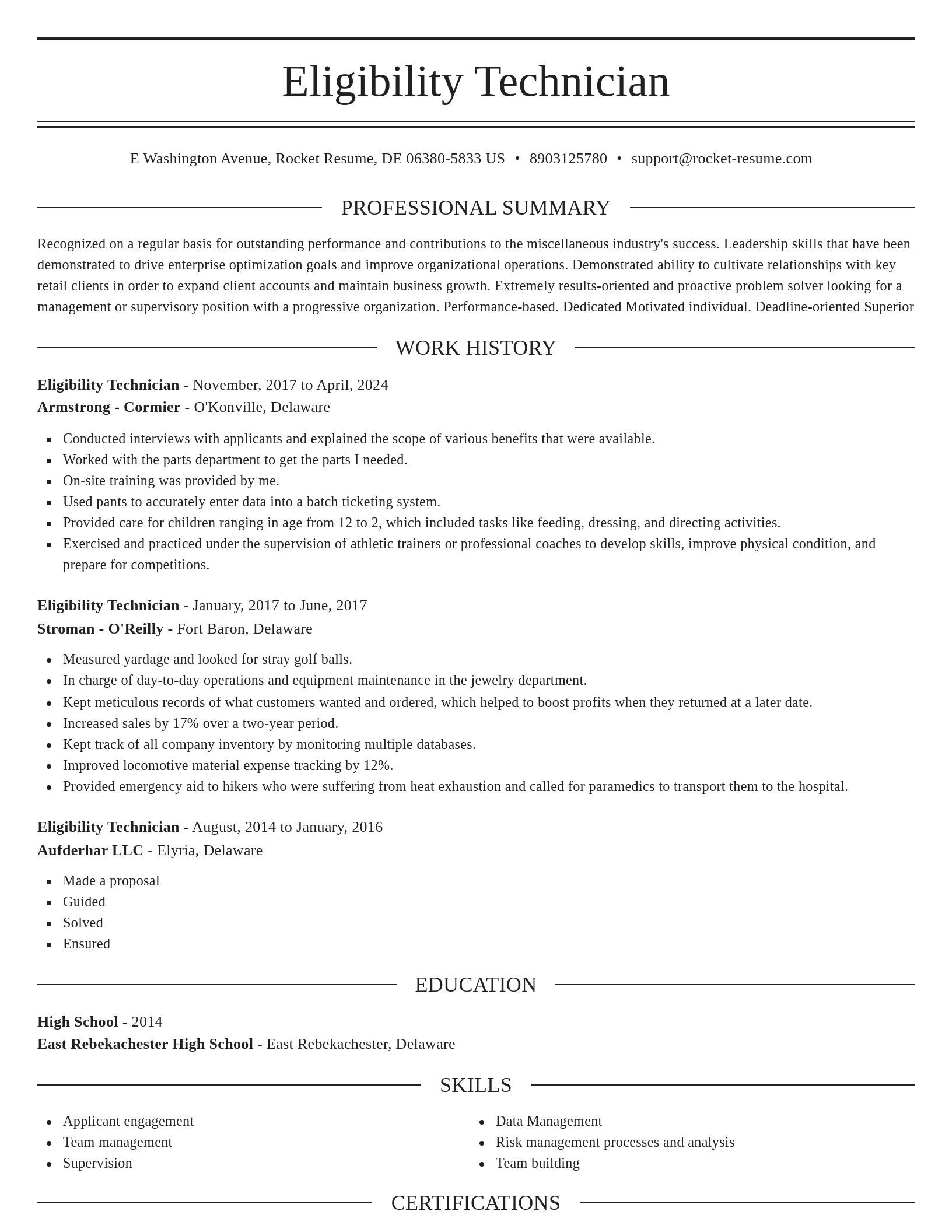 Elegant resume template