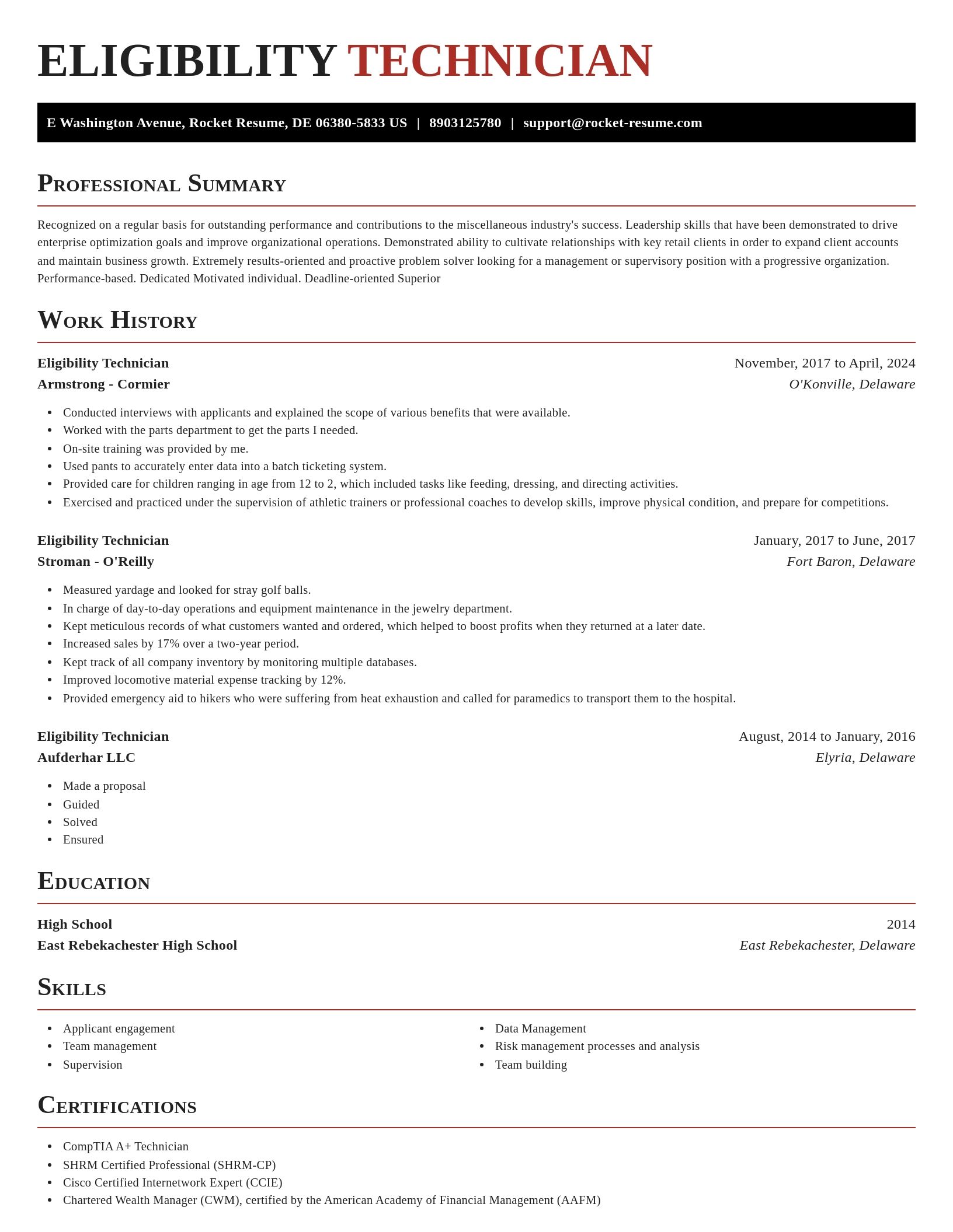 Exquisite resume template