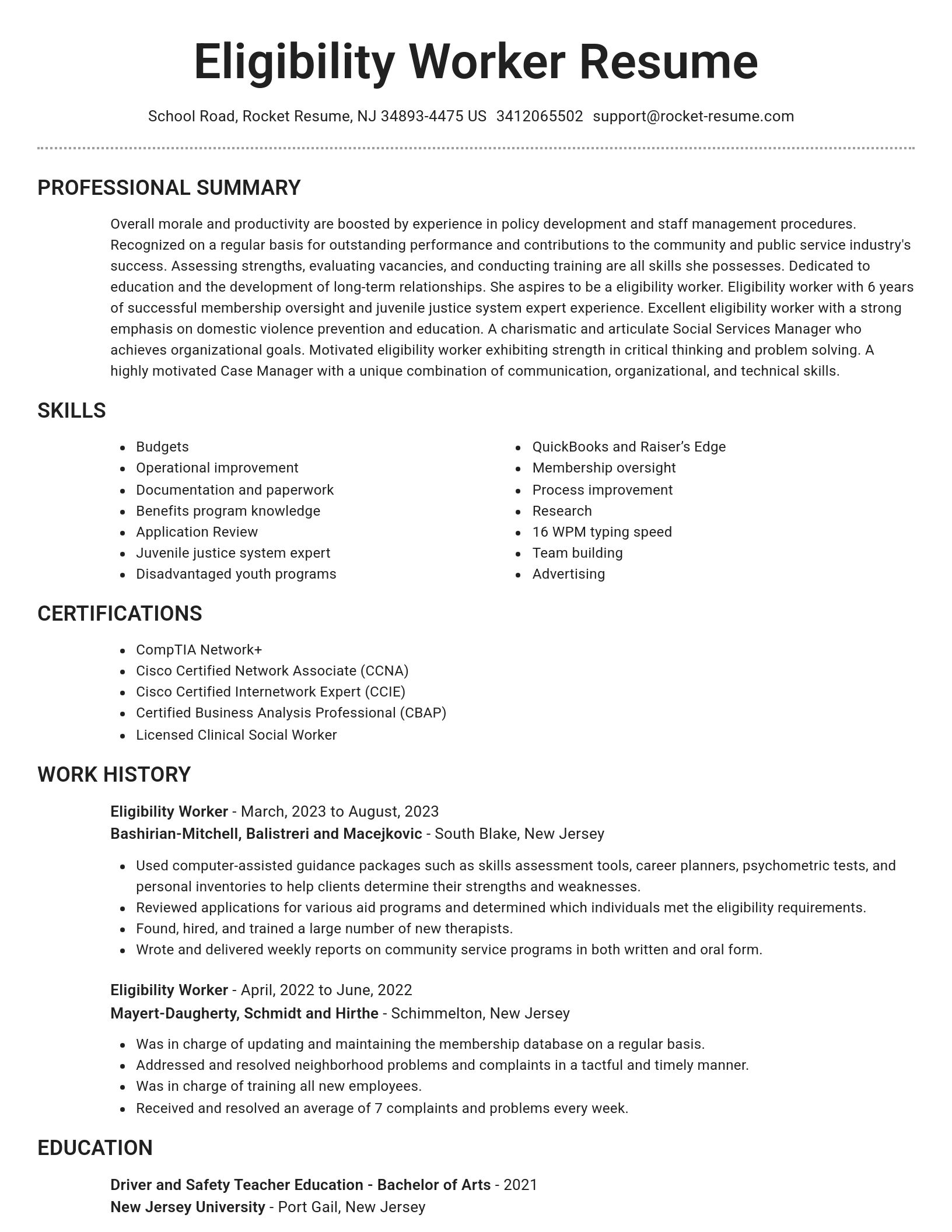 Brilliant resume template