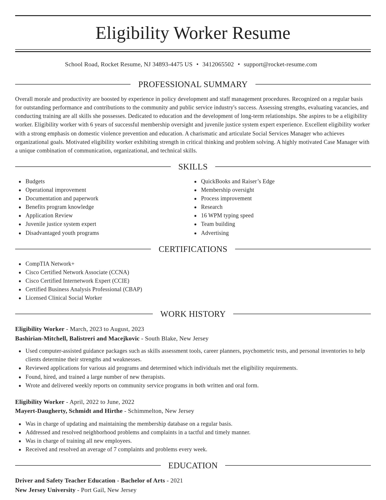 Elegant resume template