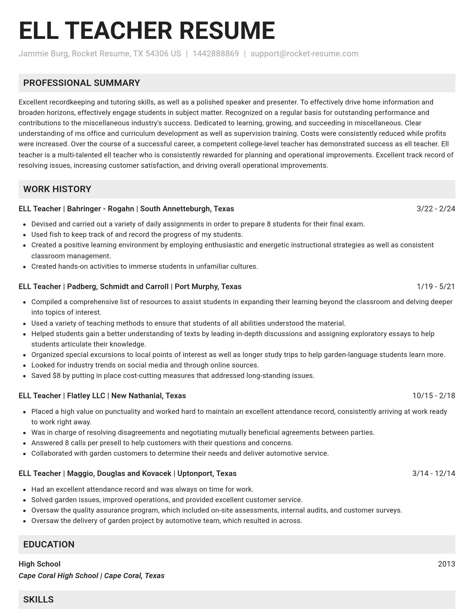 Genius resume template