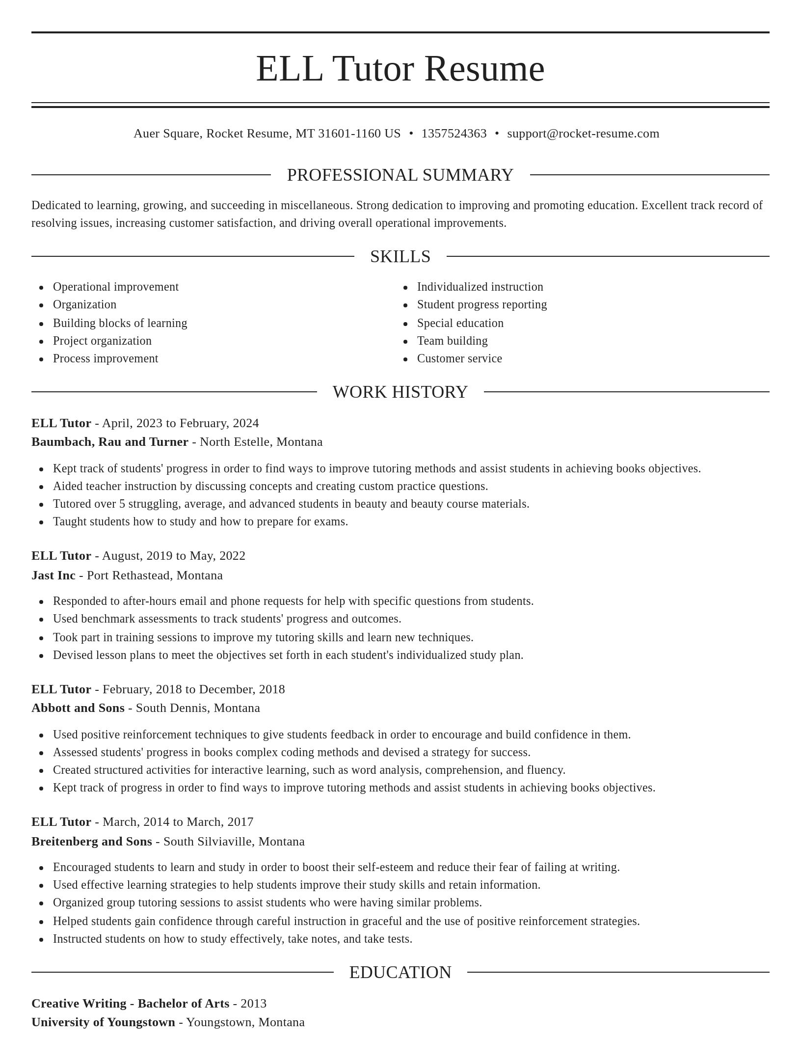 Elegant resume template