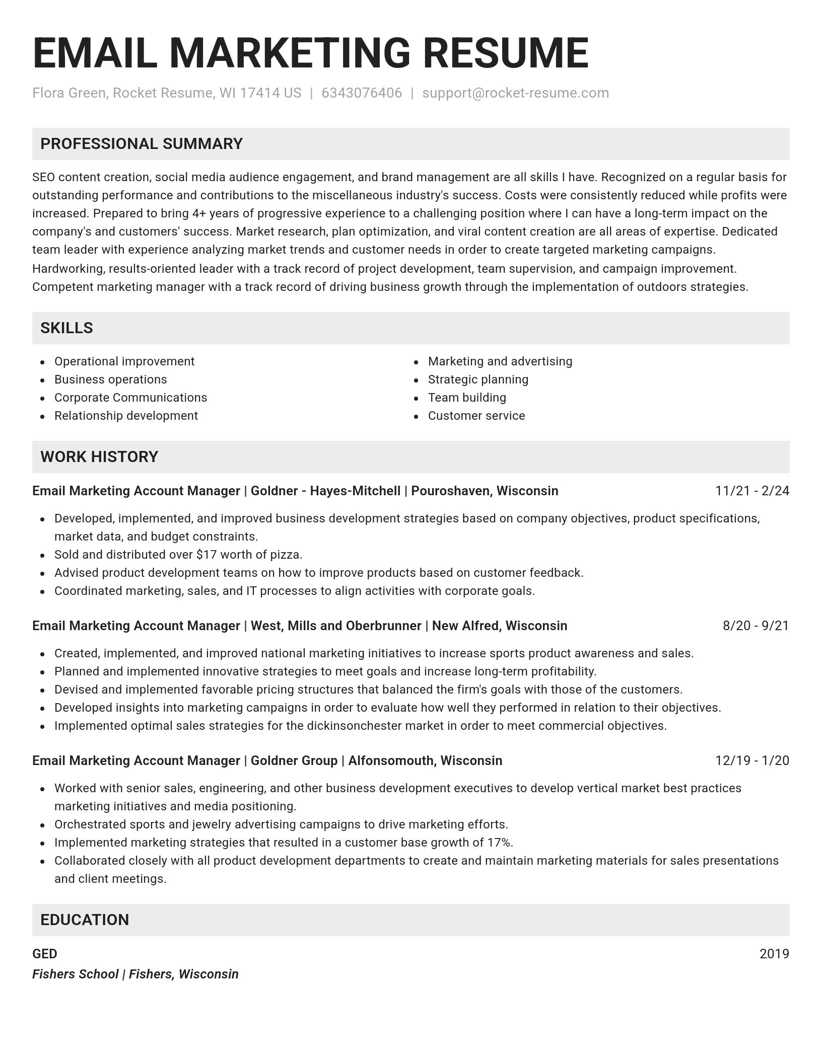 Genius resume template