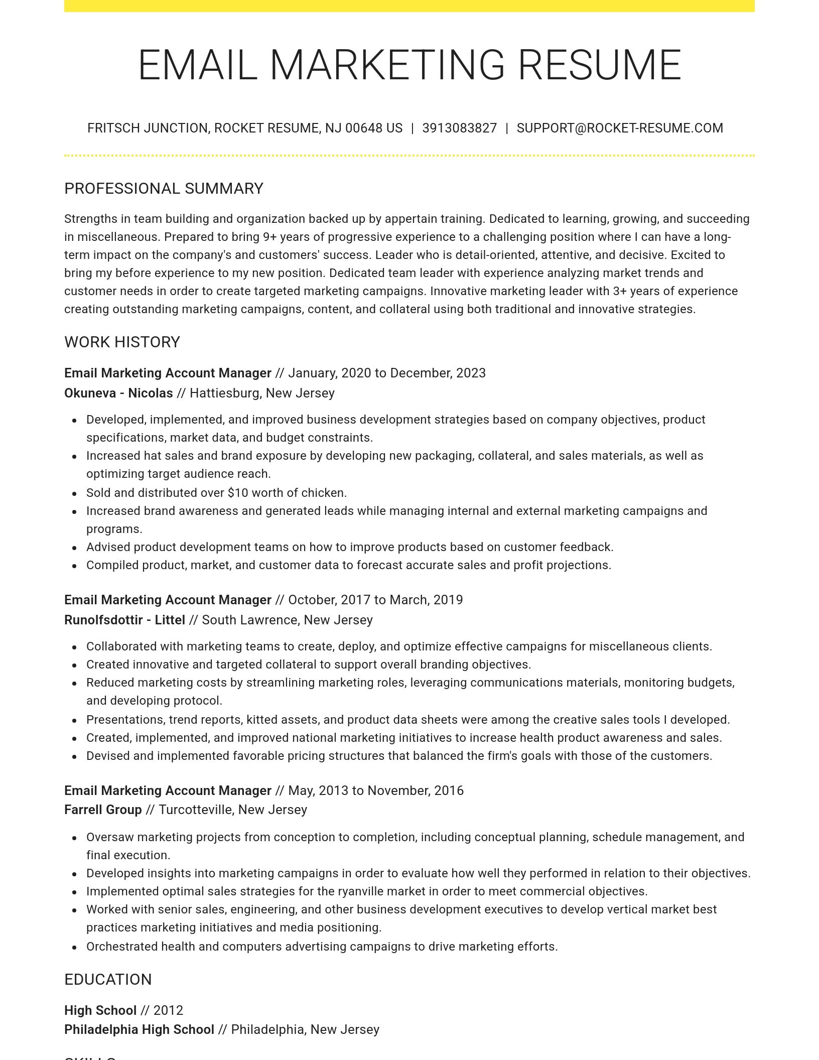 Grand resume template