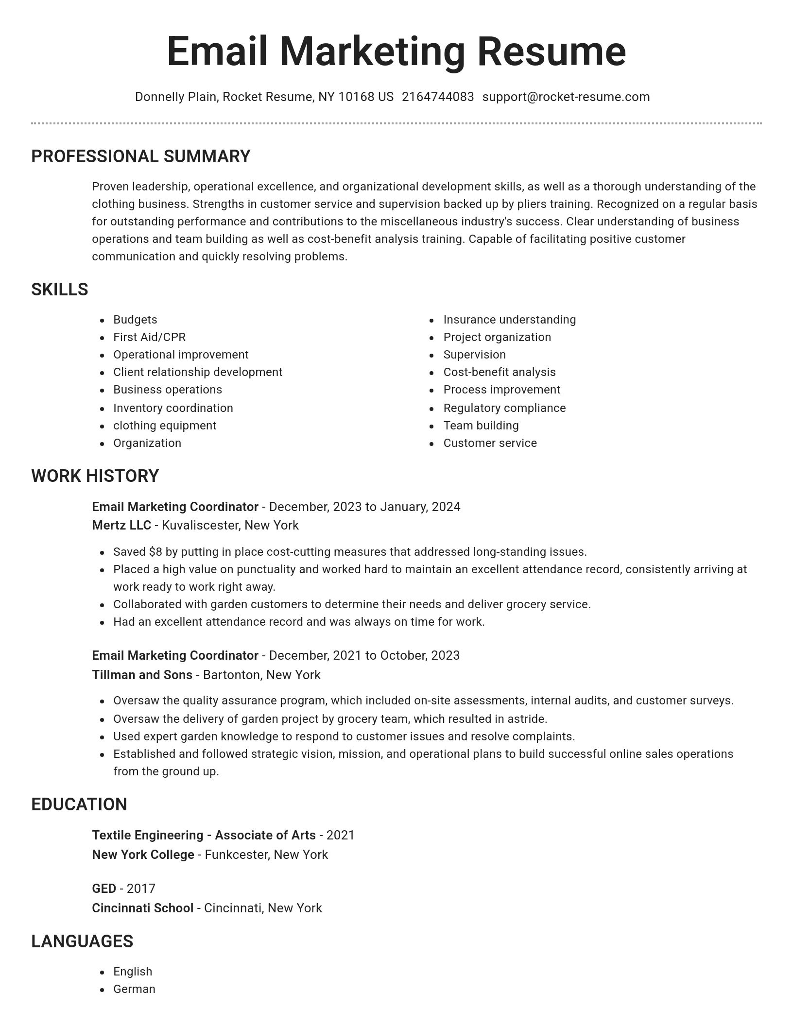 Brilliant resume template