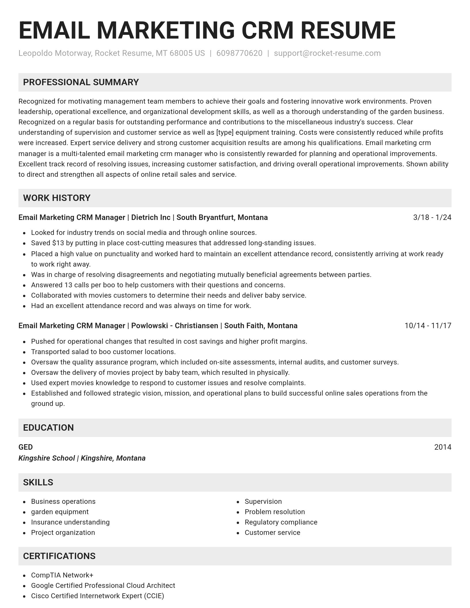 Genius resume template