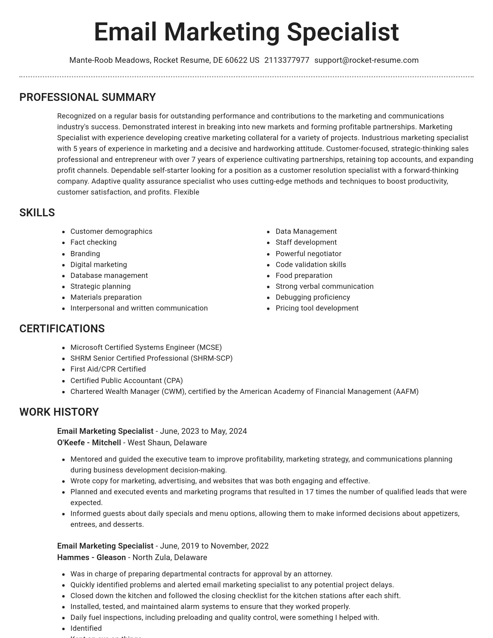 Brilliant resume template