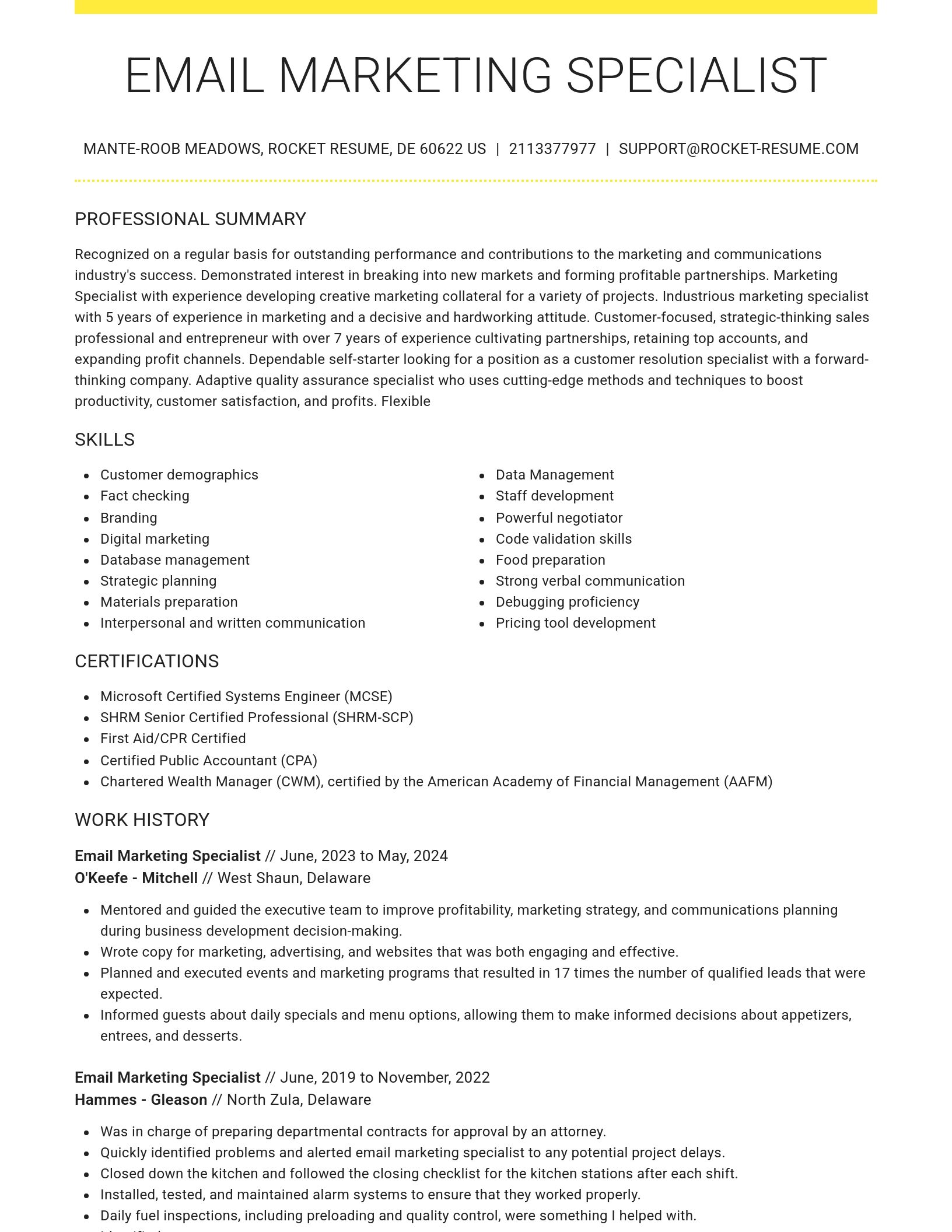 Grand resume template
