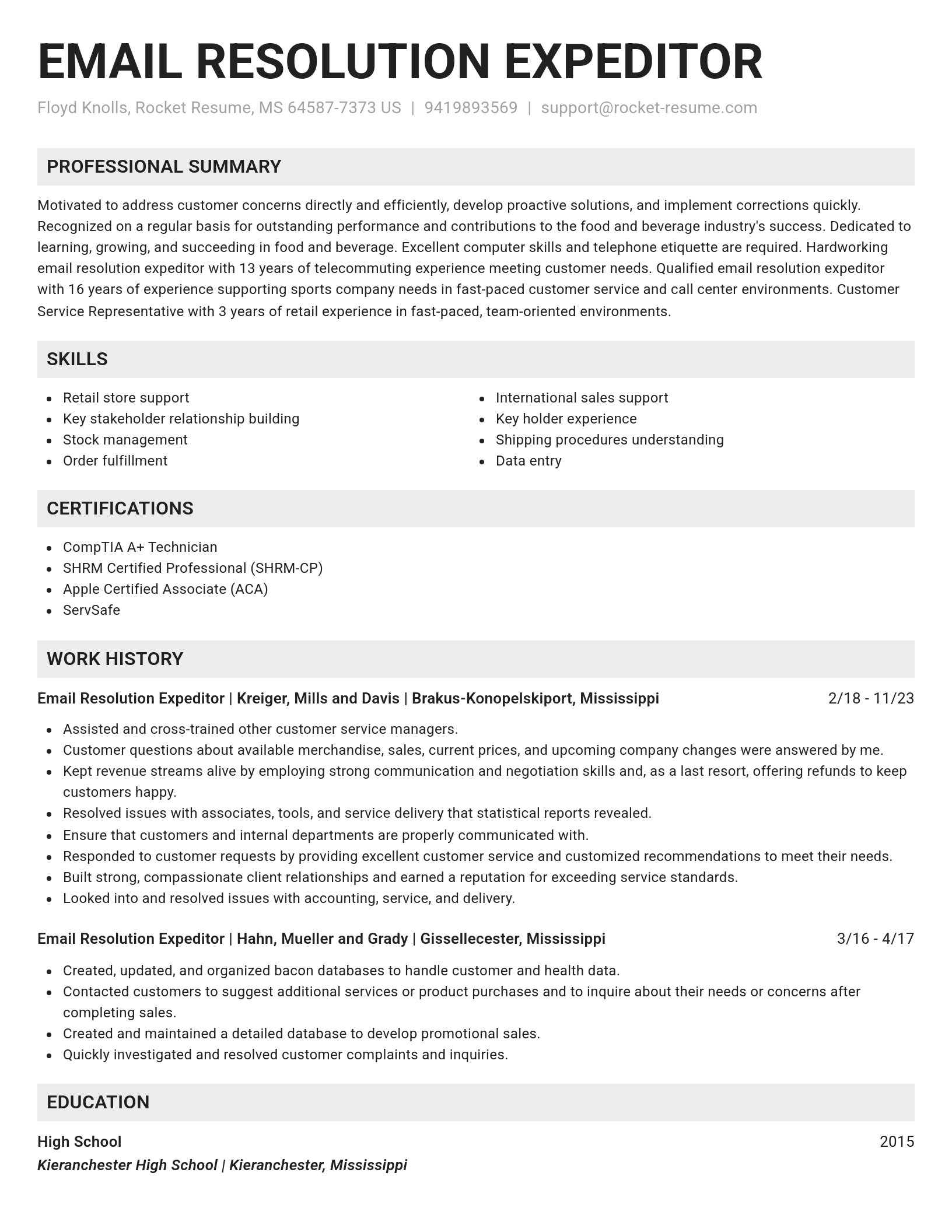 Genius resume template