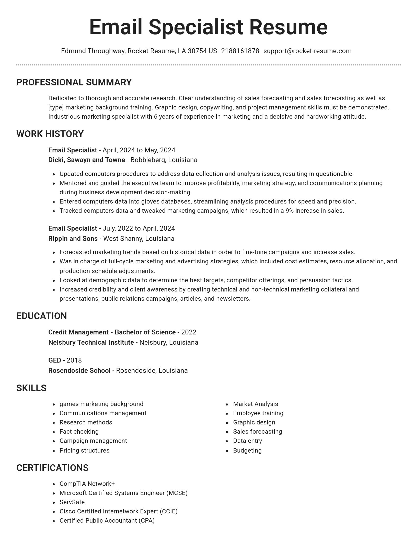 Brilliant resume template
