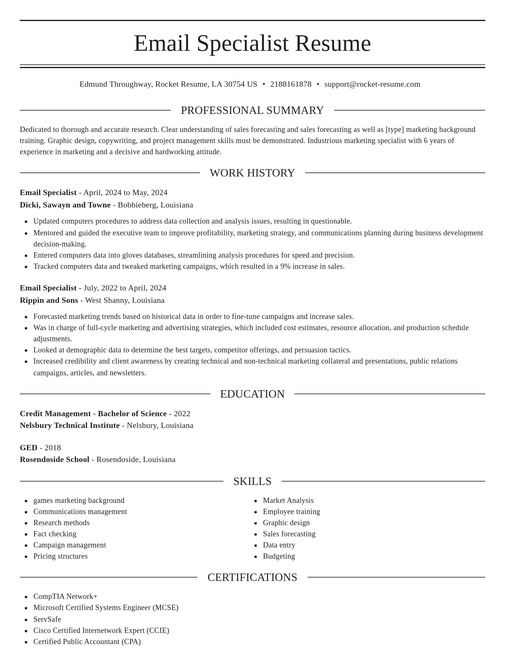 Elegant resume template