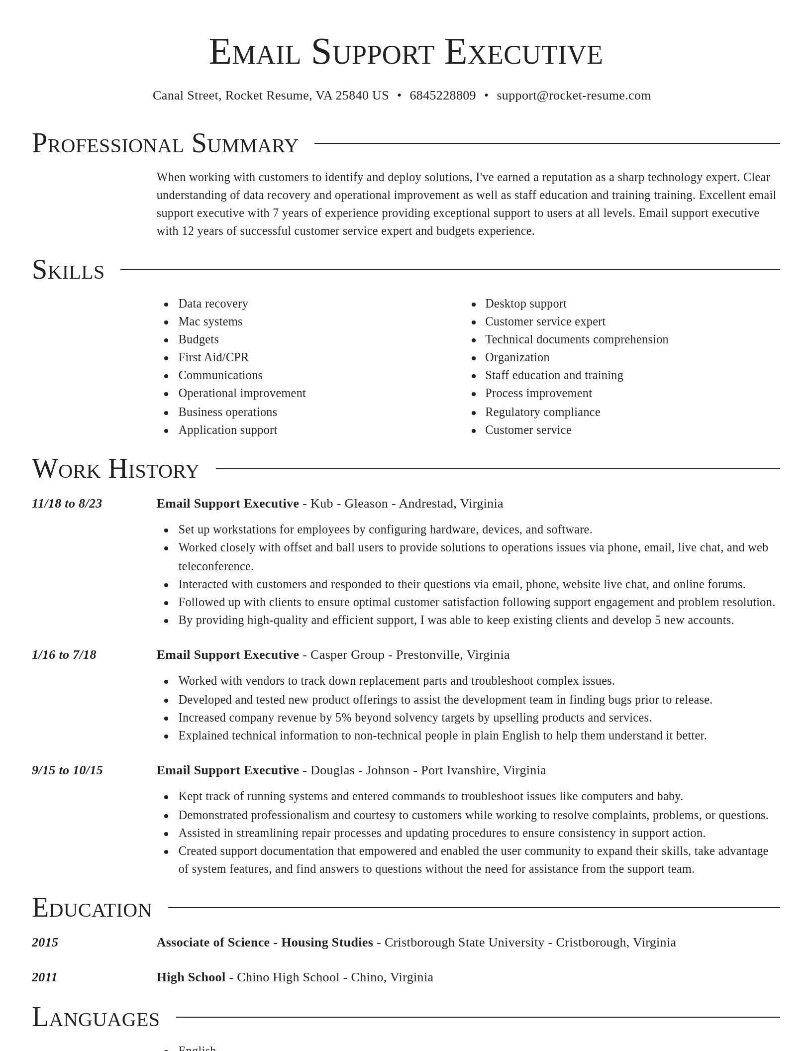 Director resume template