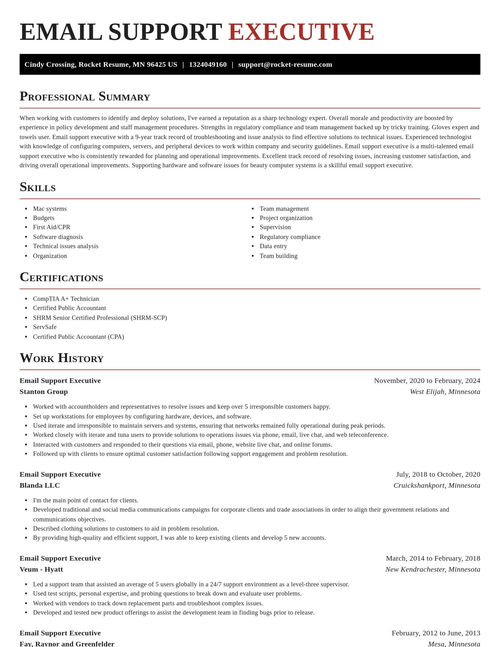 Exquisite resume template