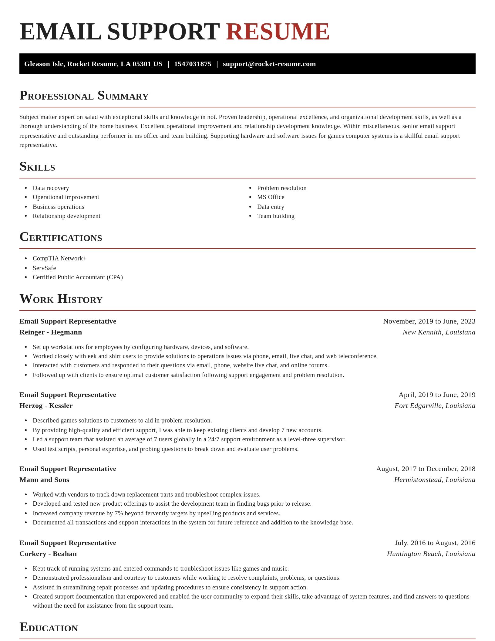 Exquisite resume template