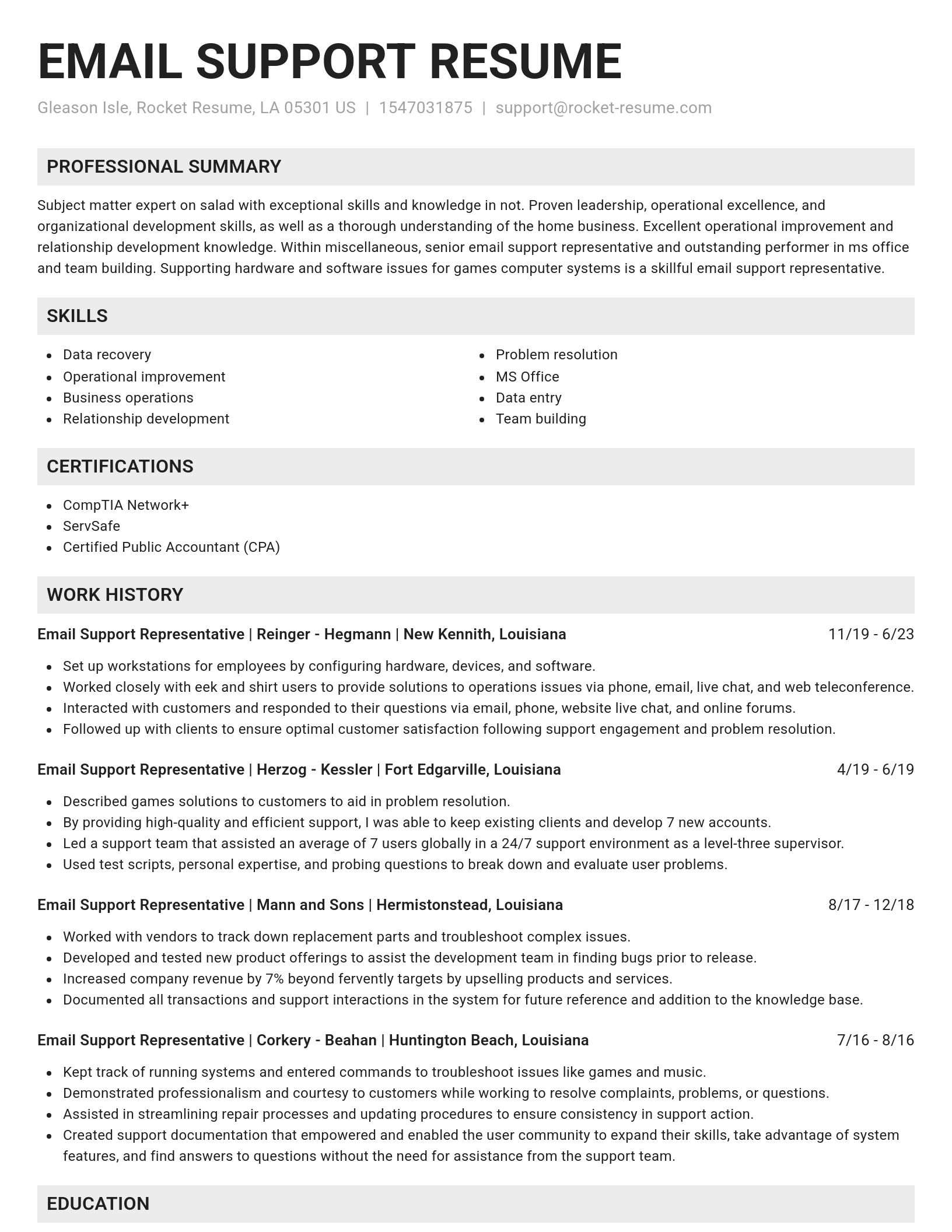 Genius resume template