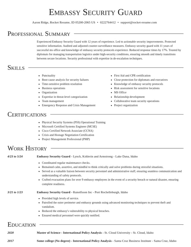 Director resume template
