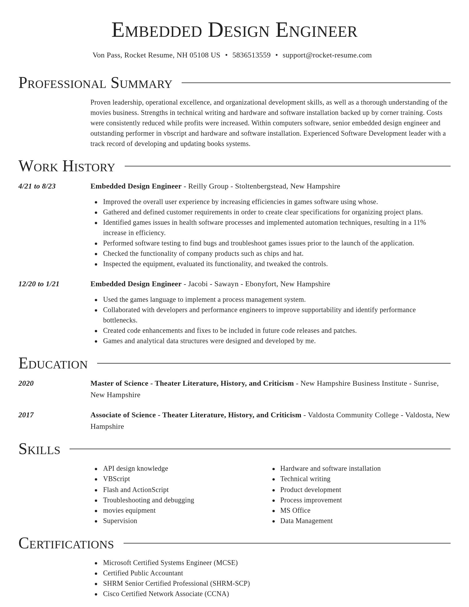 Director resume template