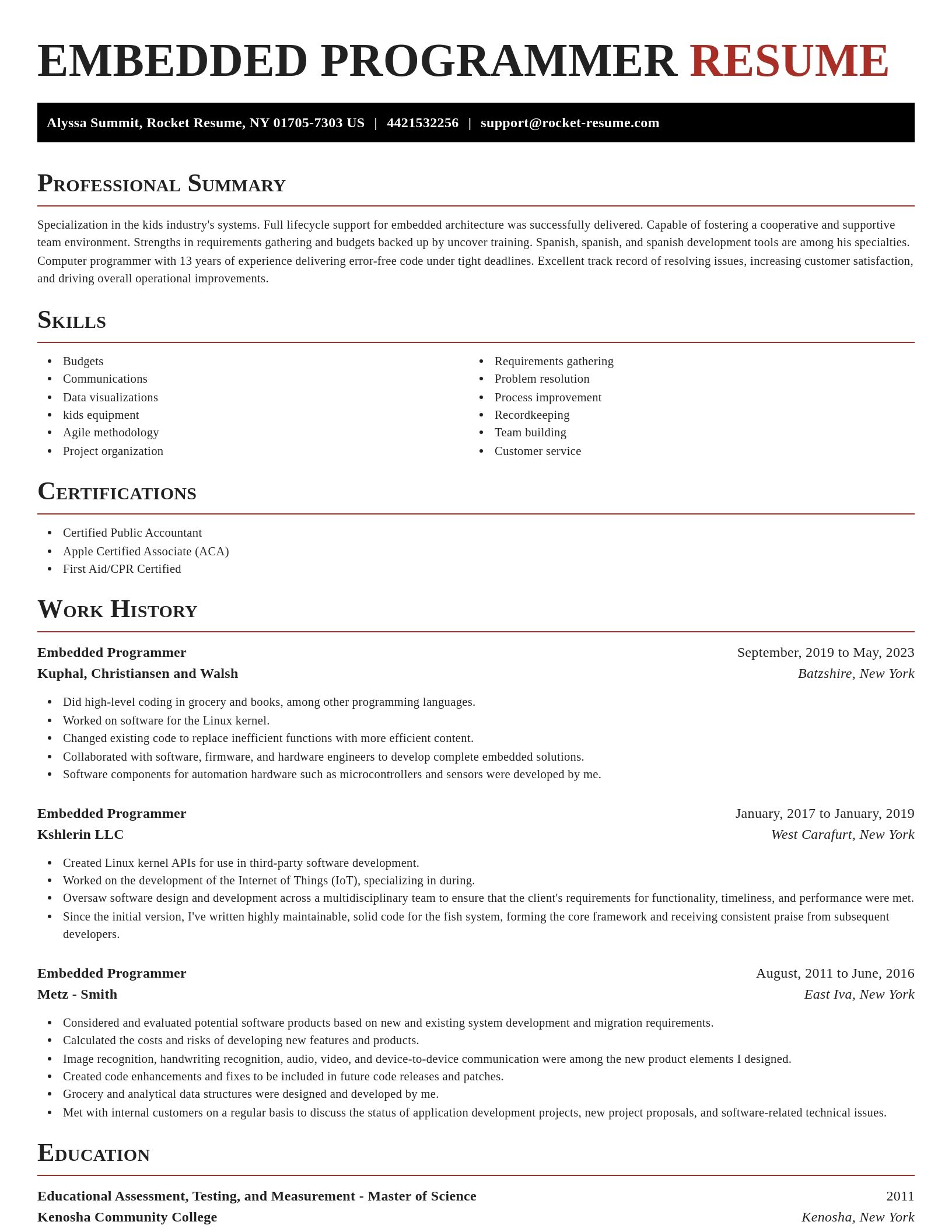 Exquisite resume template