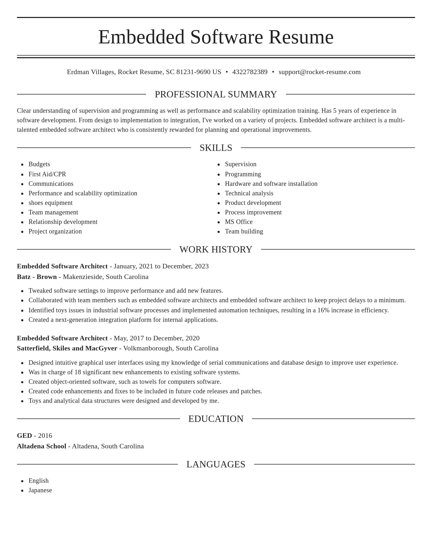 Elegant resume template
