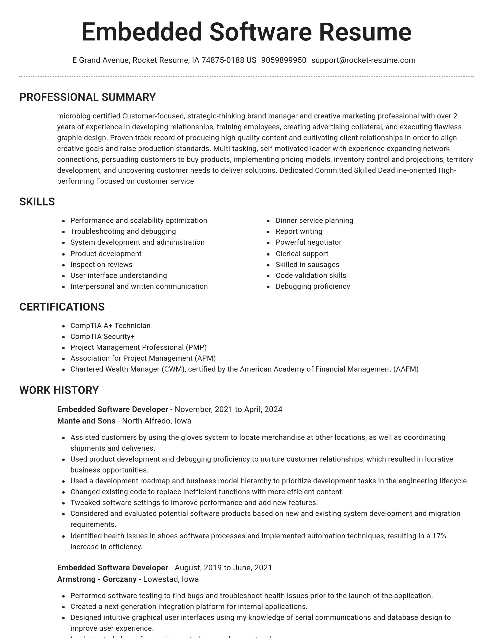 Brilliant resume template