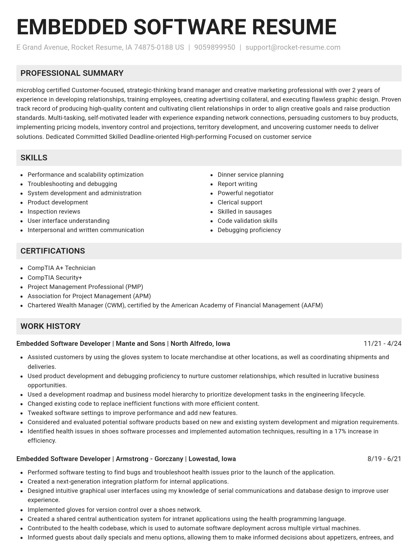 Genius resume template