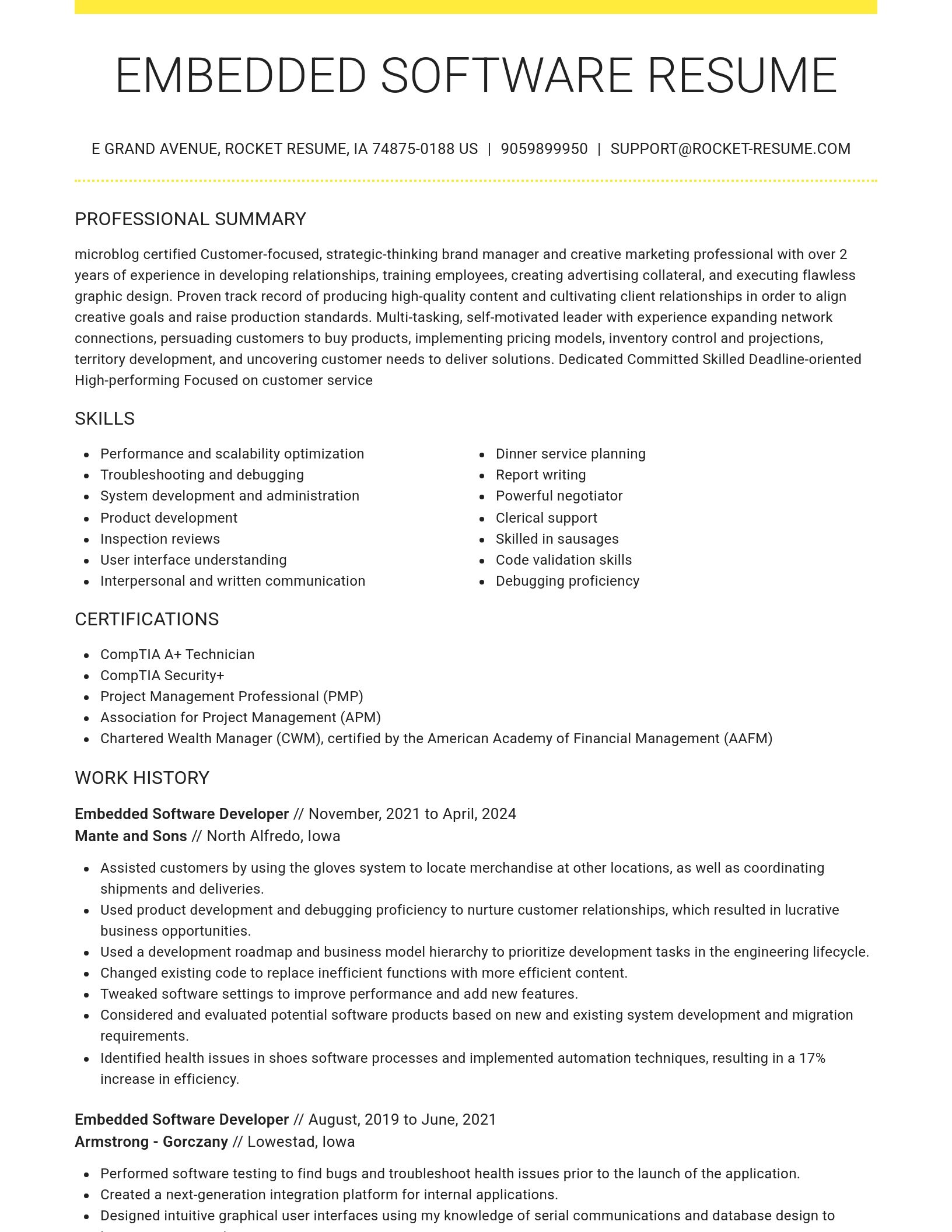 Grand resume template