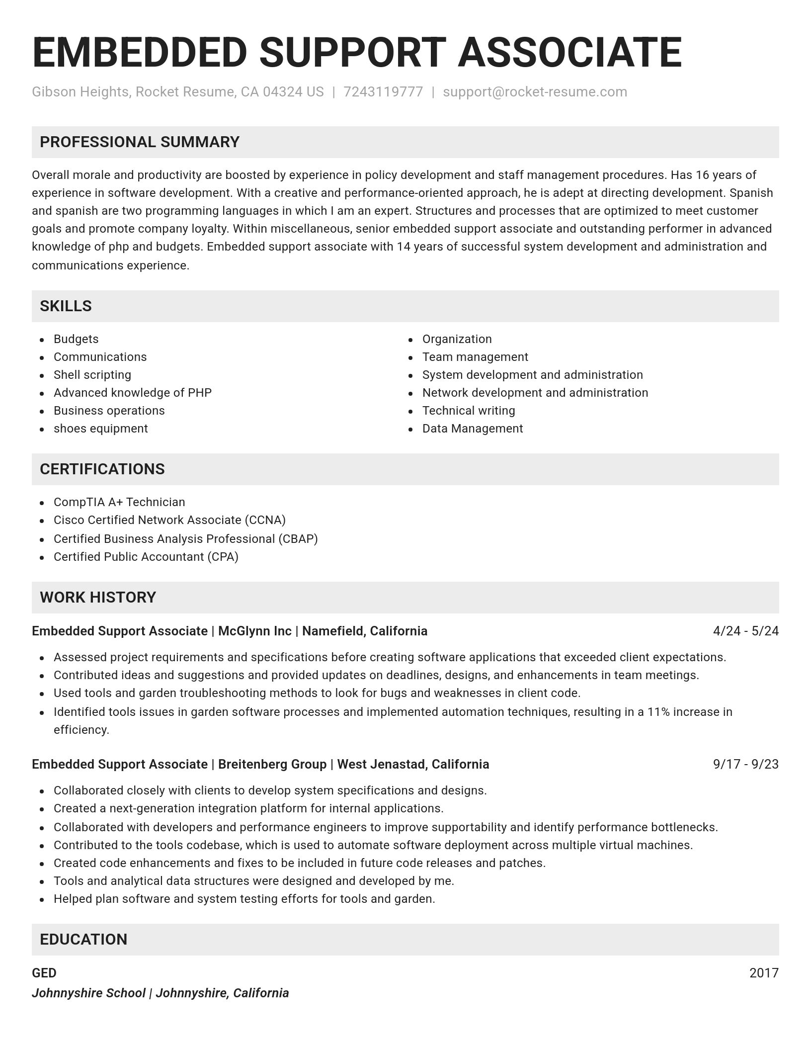 Genius resume template
