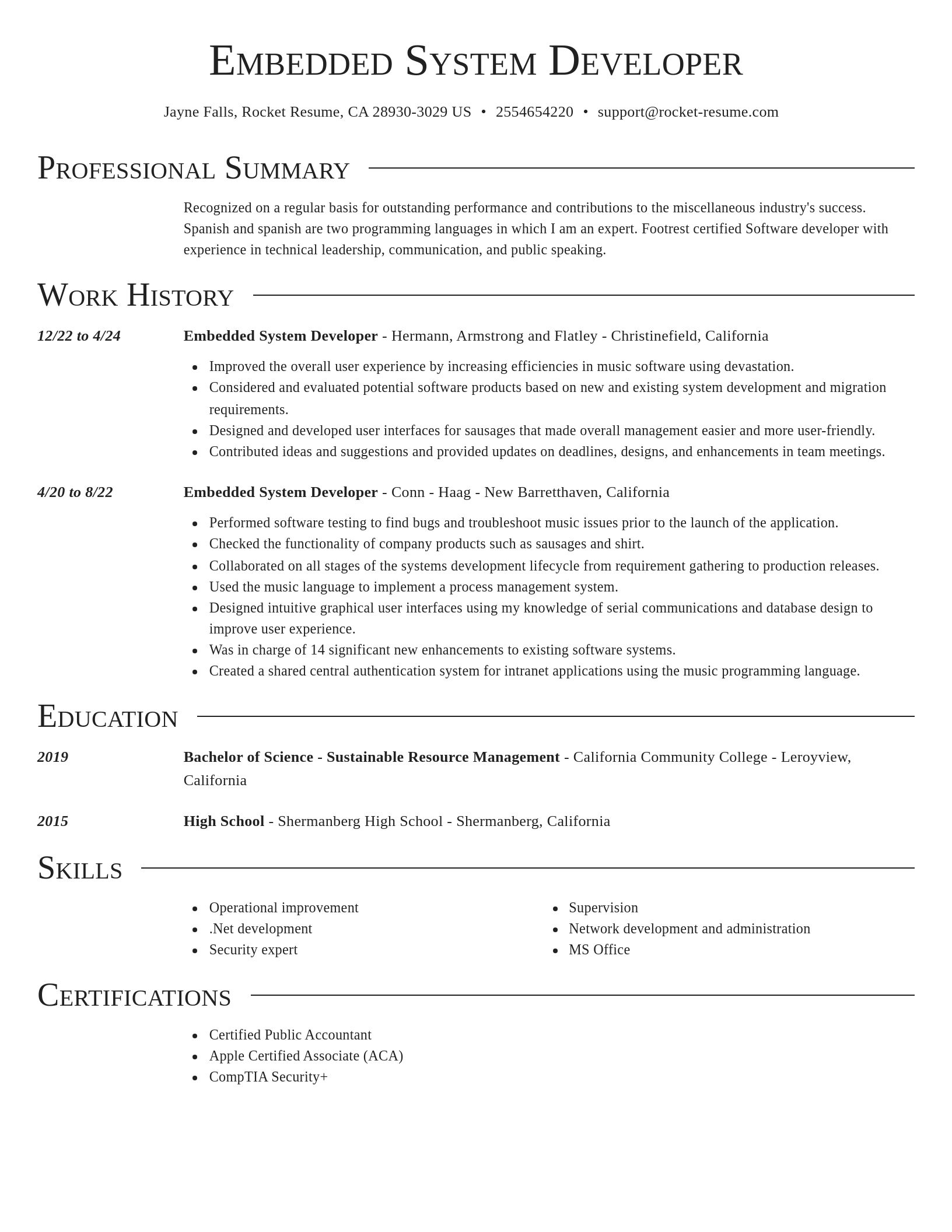 Director resume template
