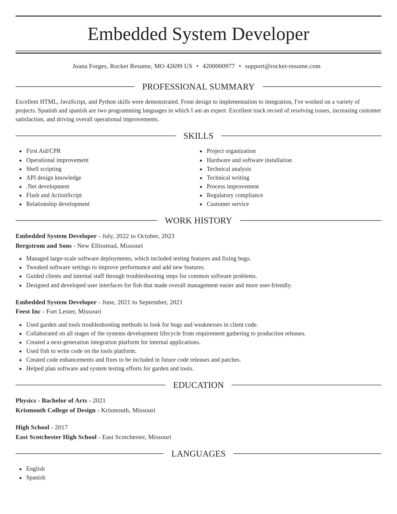 Elegant resume template