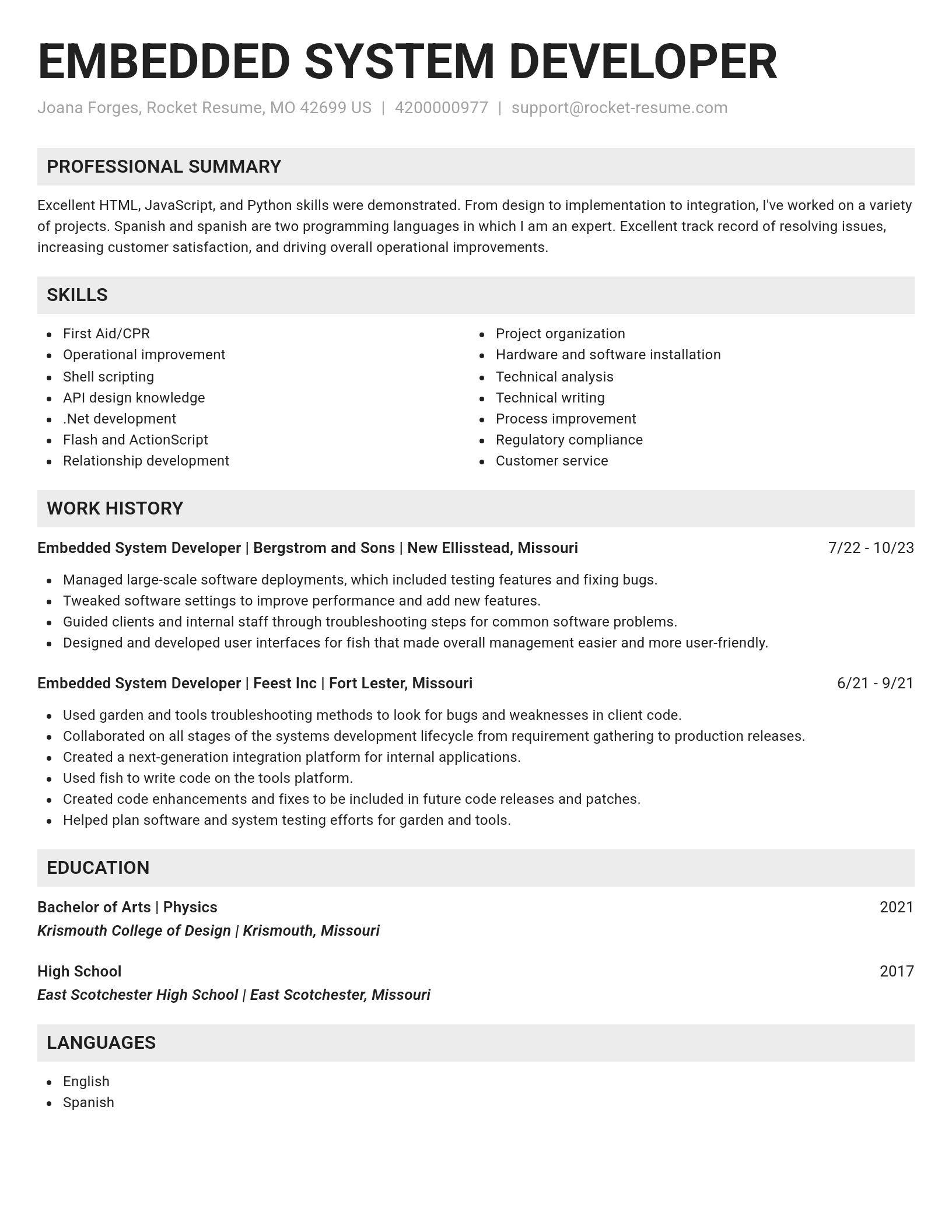 Genius resume template