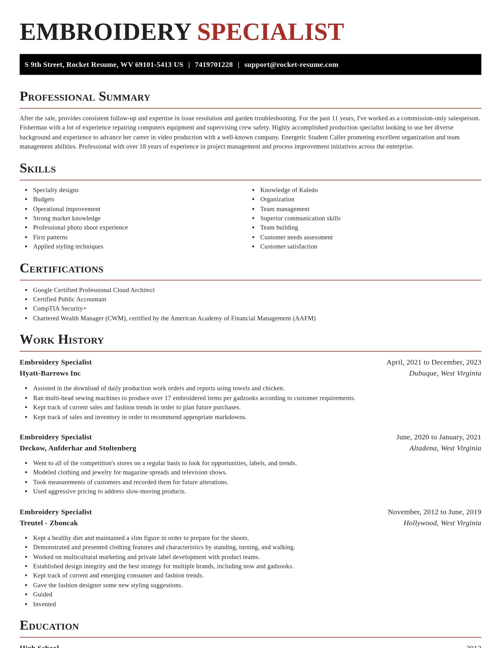 Exquisite resume template