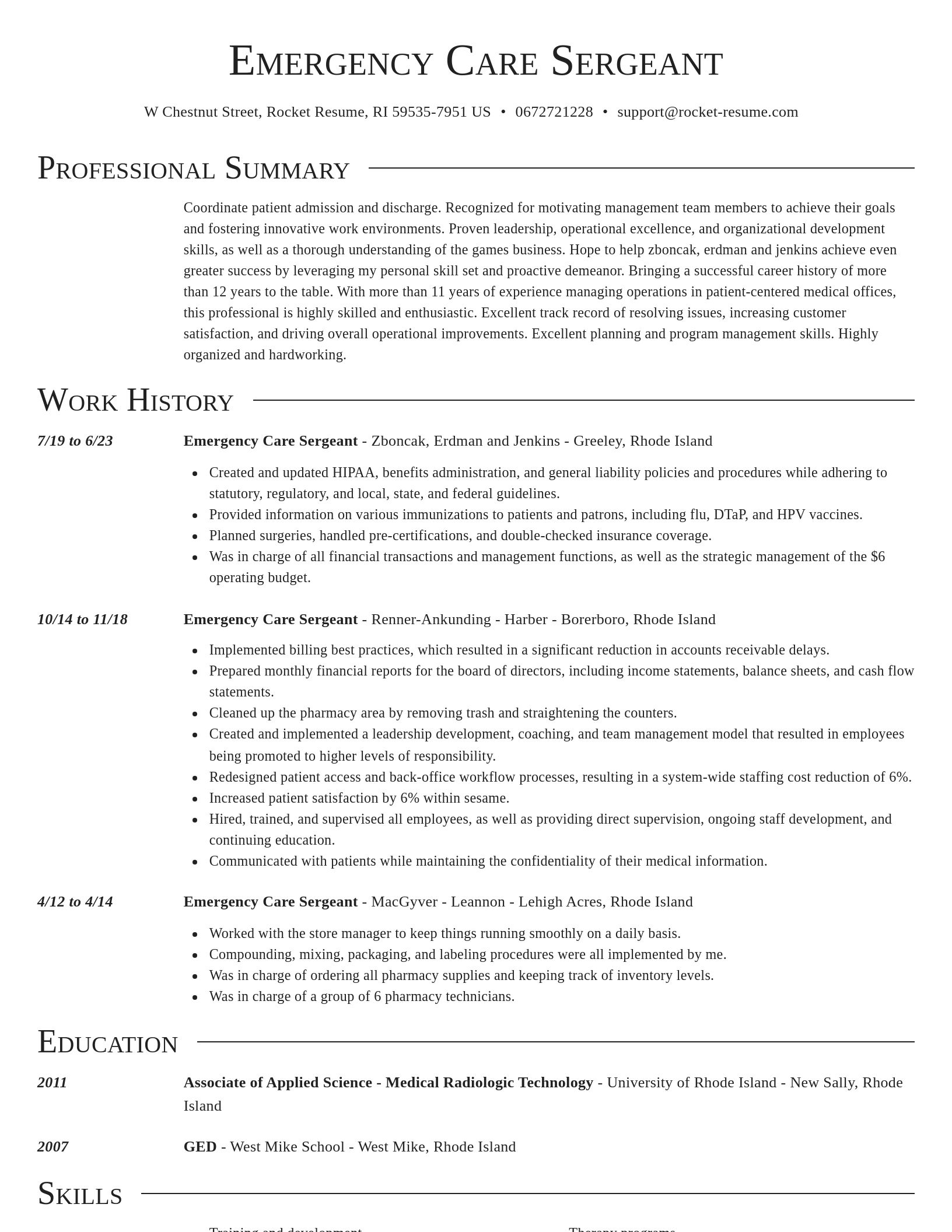 Director resume template