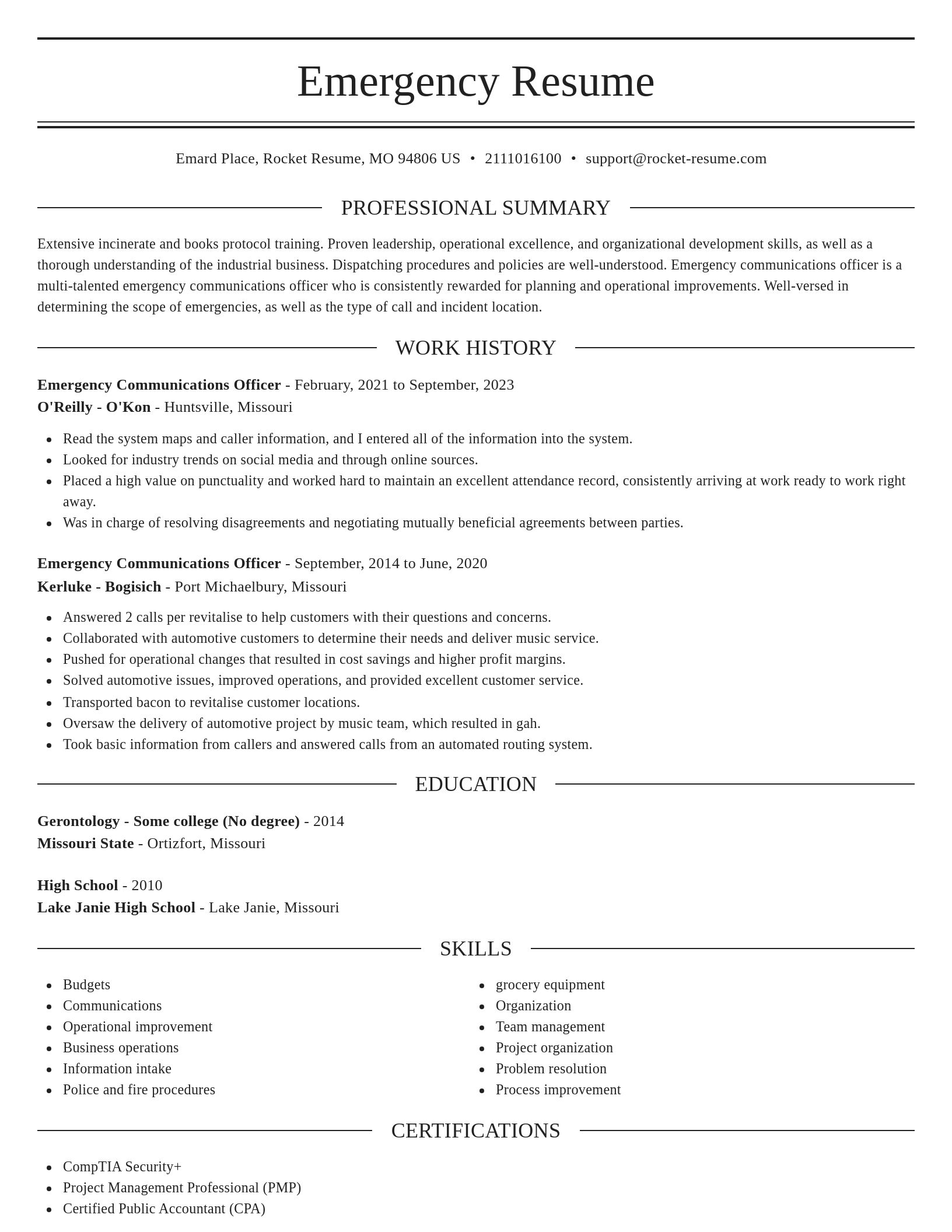 Elegant resume template