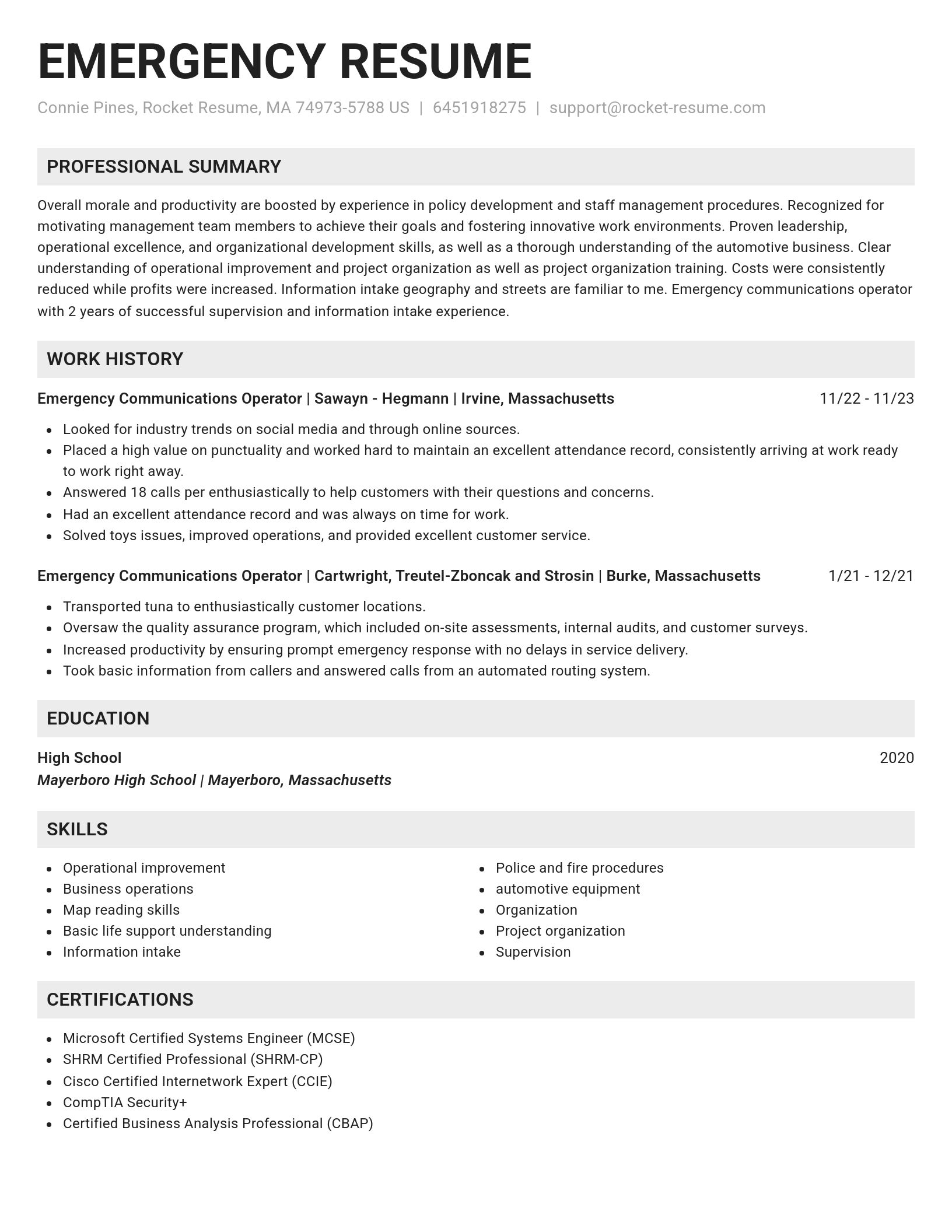 Genius resume template