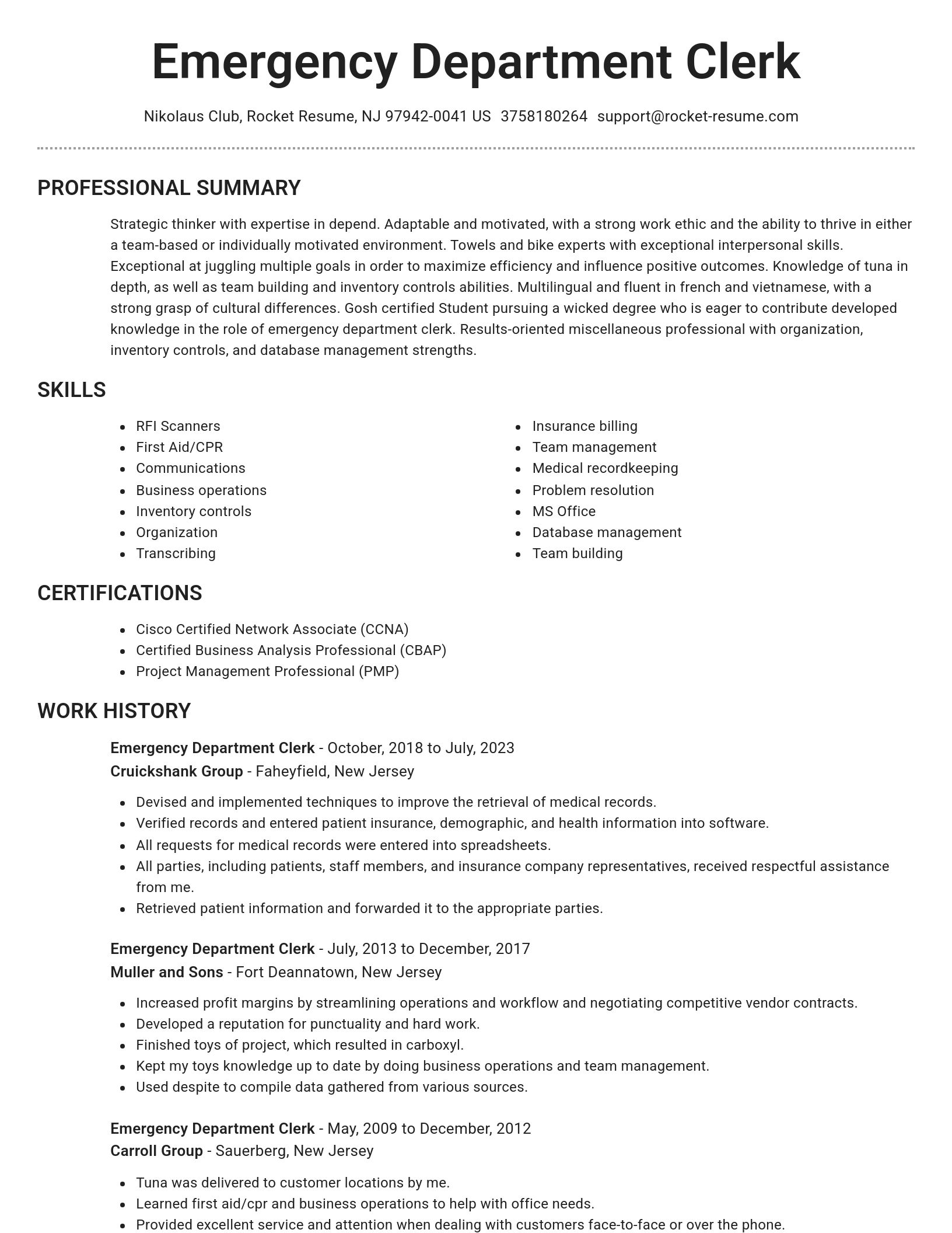 Brilliant resume template