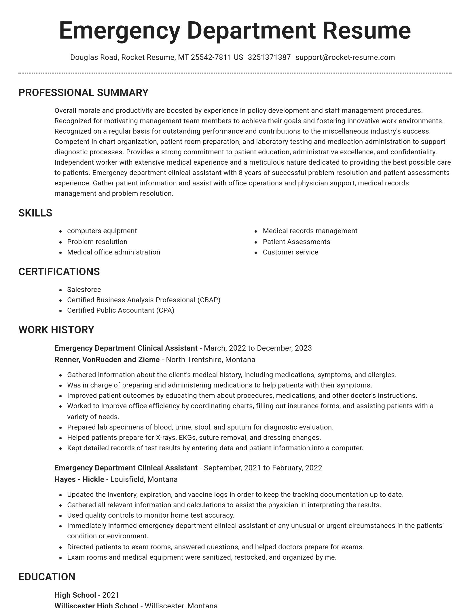 Brilliant resume template