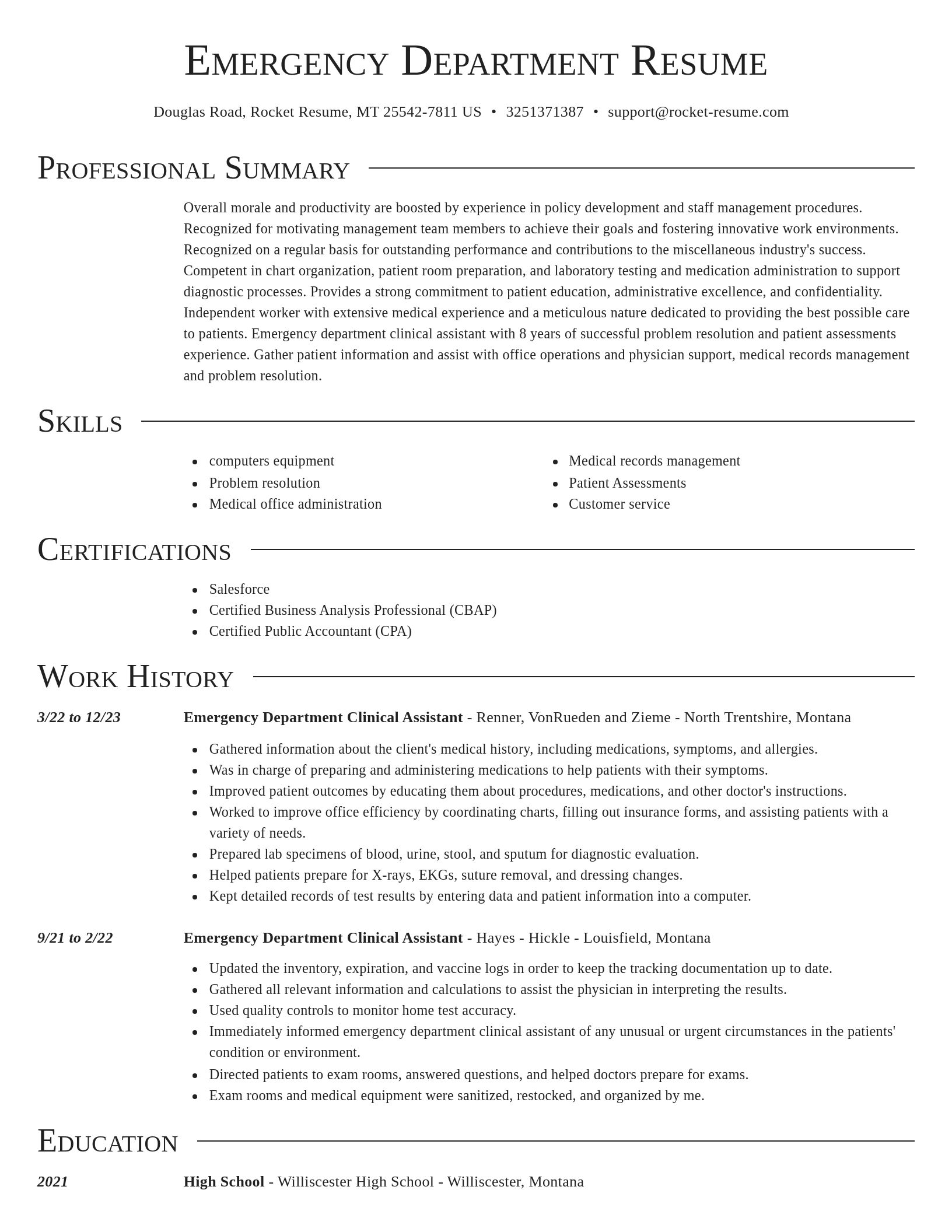 Director resume template