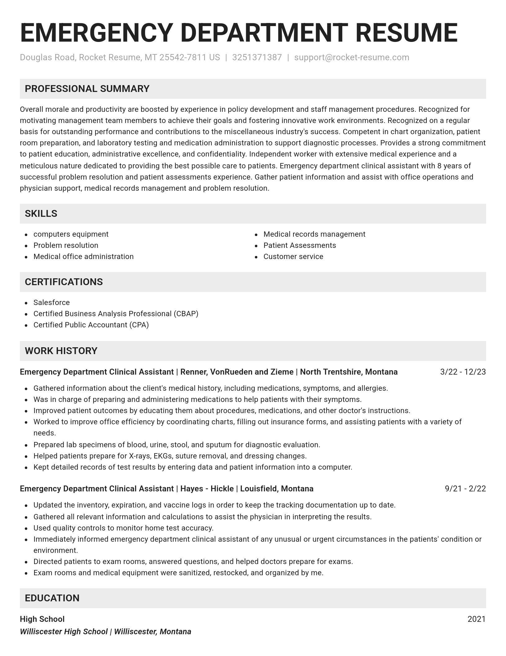 Genius resume template