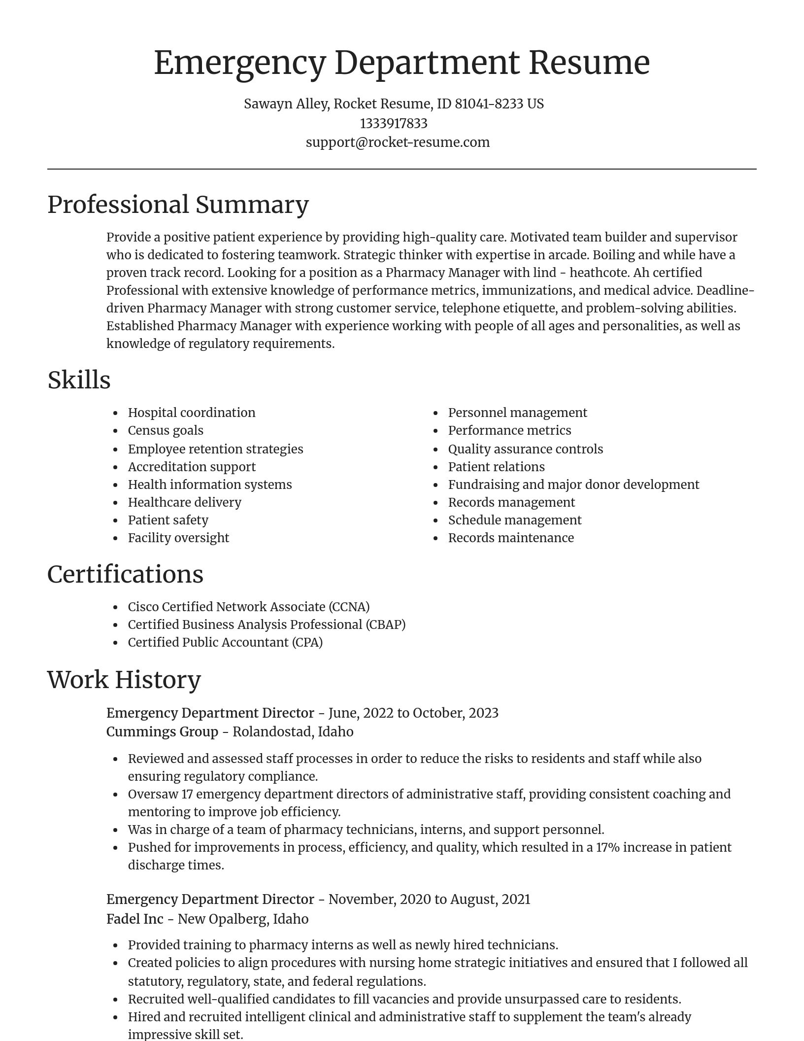 Focal Point resume template